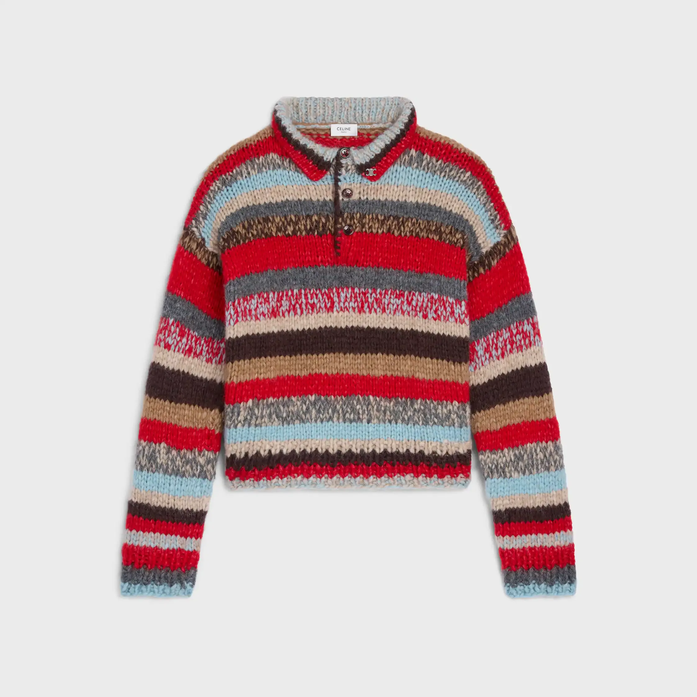jersey polo IN MOULINE ALPACA Y LANA