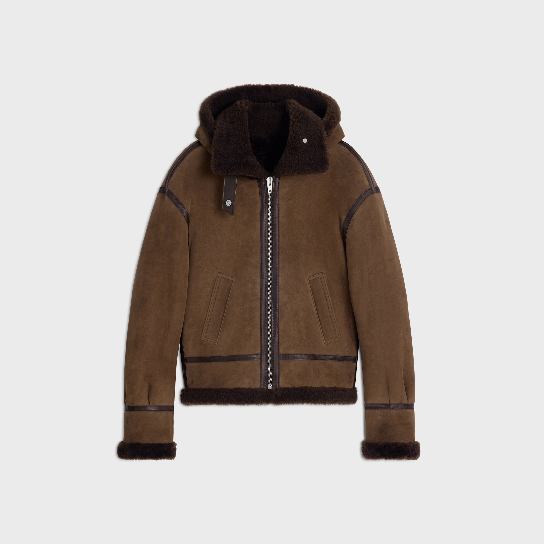 chaqueta aviador en ante