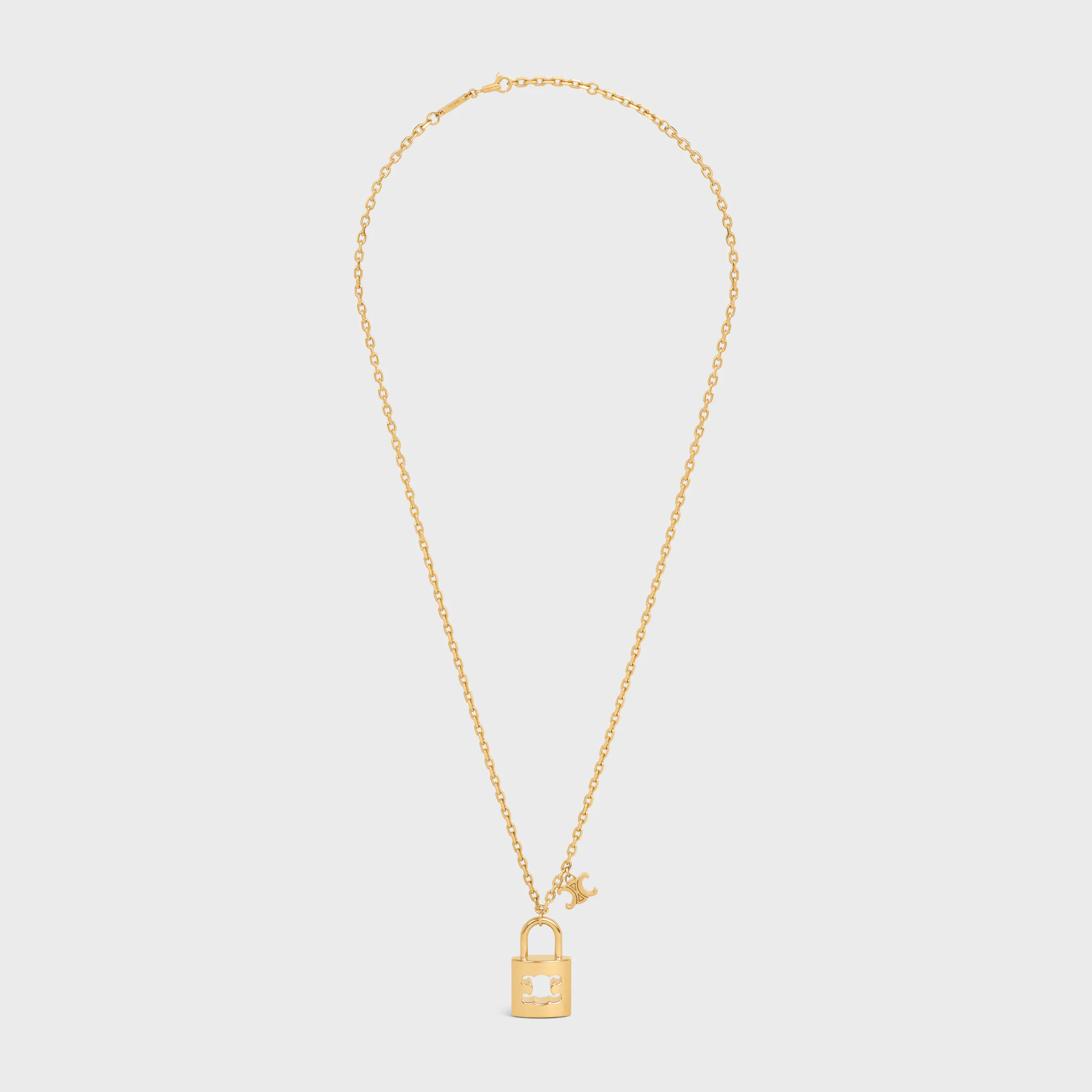Collar grande Triomphe en latón con acabado dorado