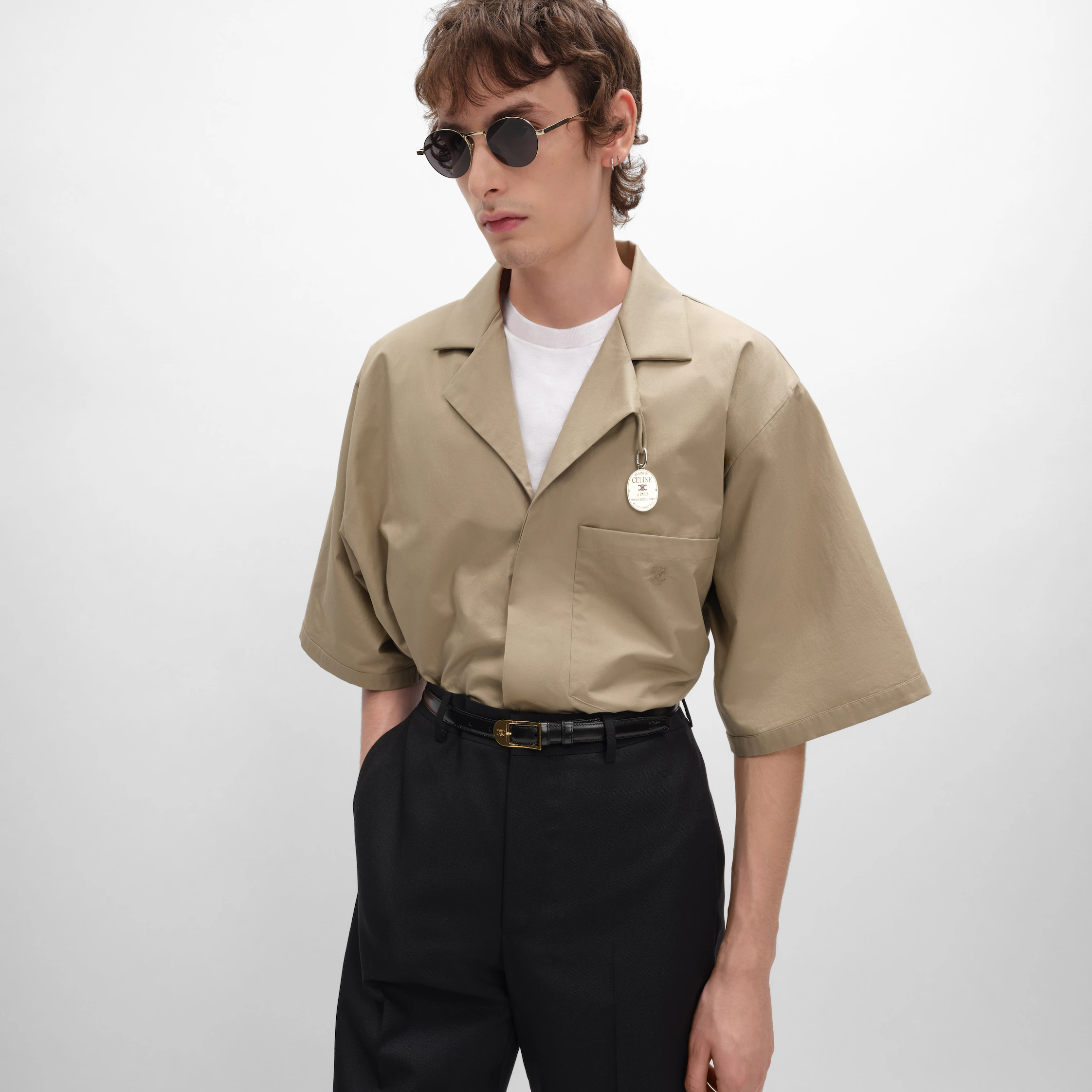 CAMISA SCOUT EN GABARDINA DE ALGODÓN LIGERO