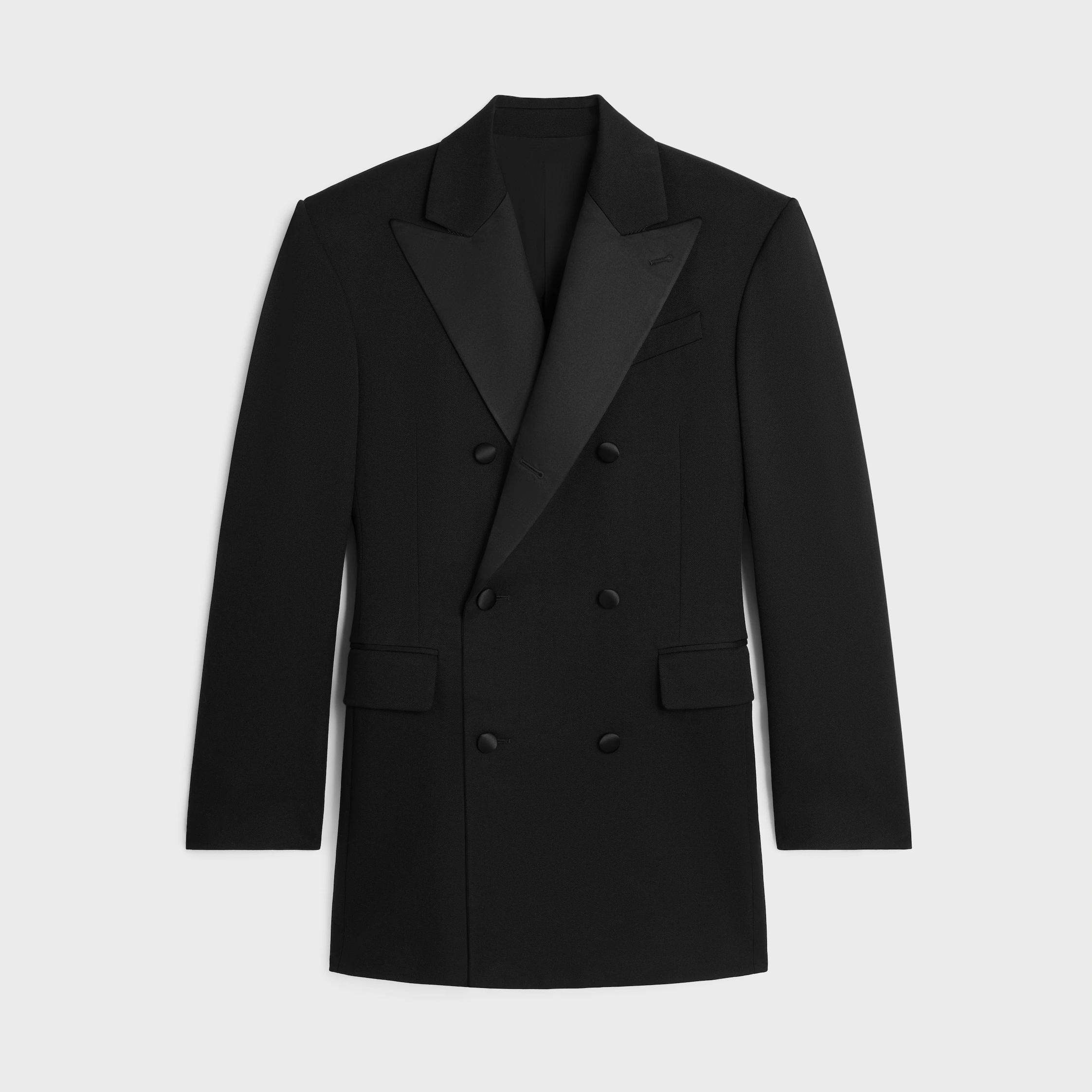 CHAQUETA COLONNE TUX EN gabardina de lana y mohair