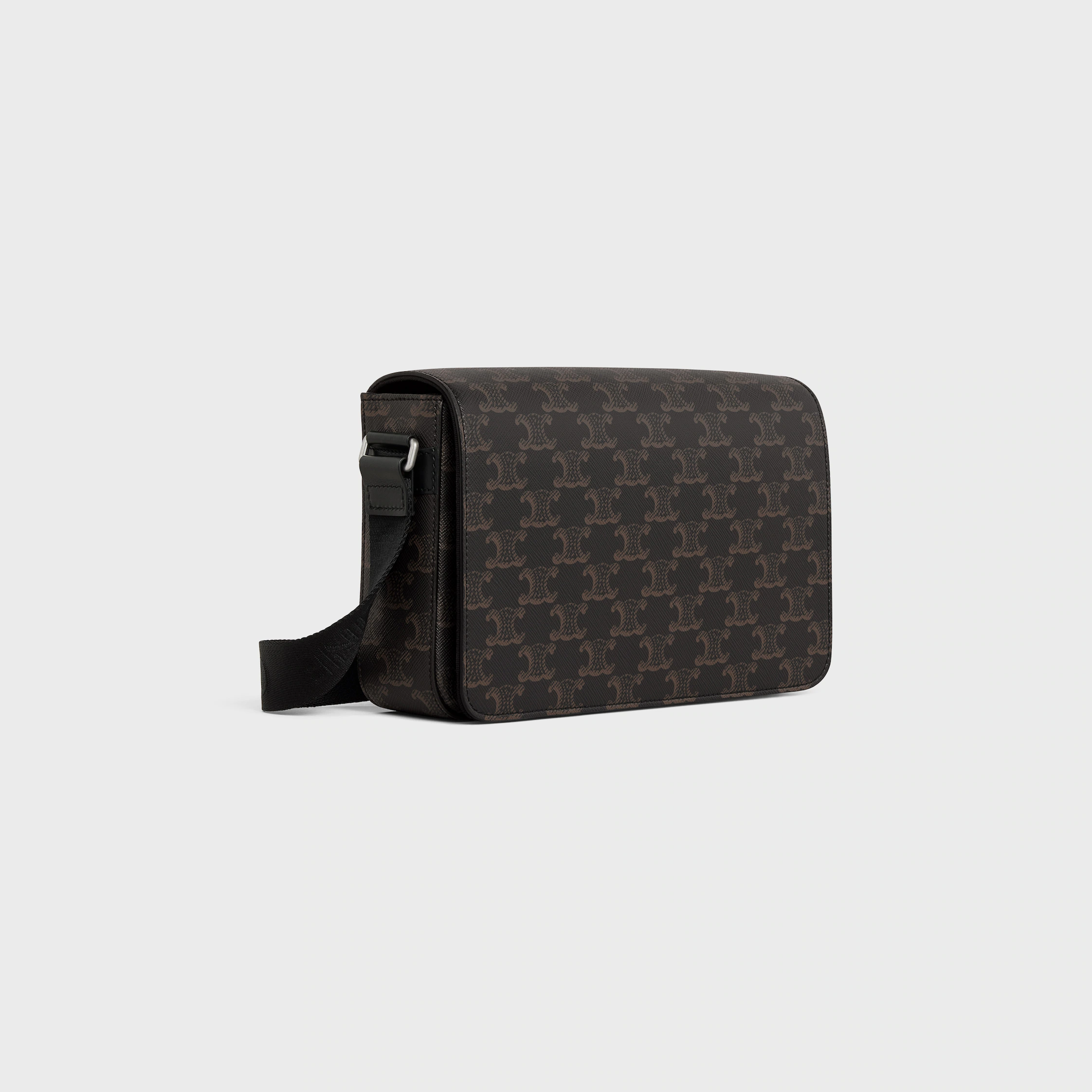 Mochila Messenger Flap en lona TRIOMPHE y cuero de becerro