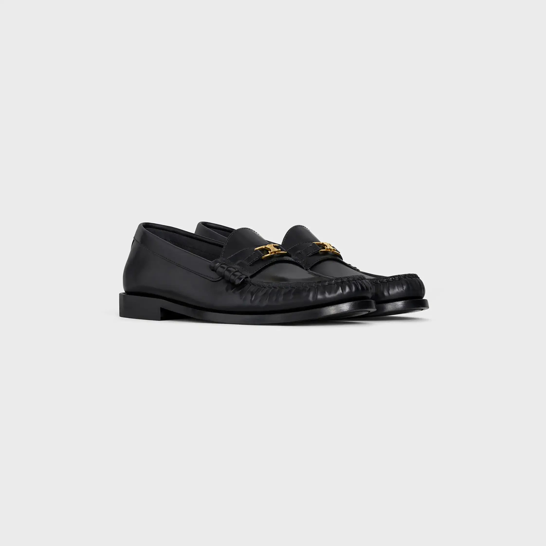 ZAPATOS DE LONA CELINE LUCO EN CUERO DE BUEY BRILLANTE