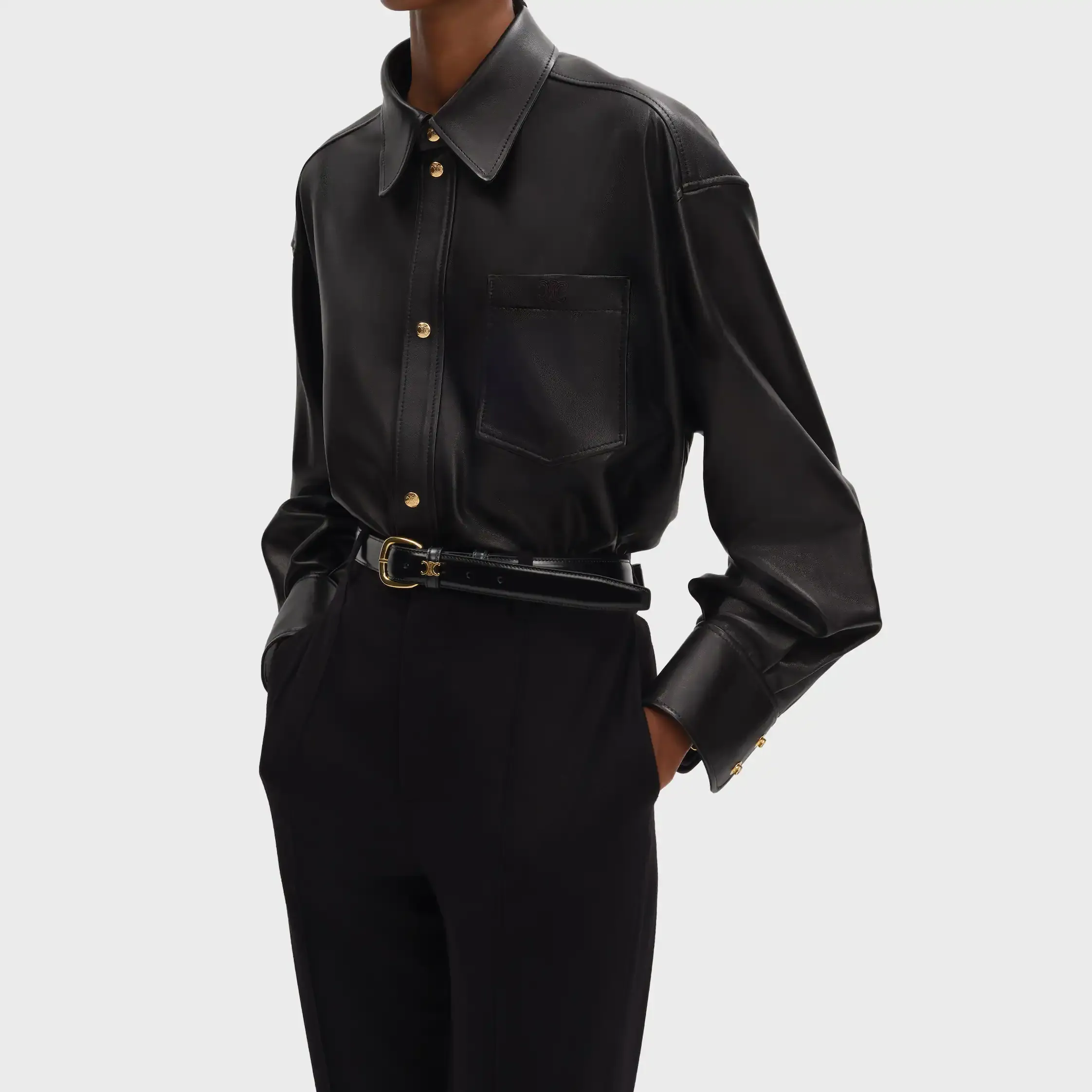 Camisa IN de piel de cordero suave