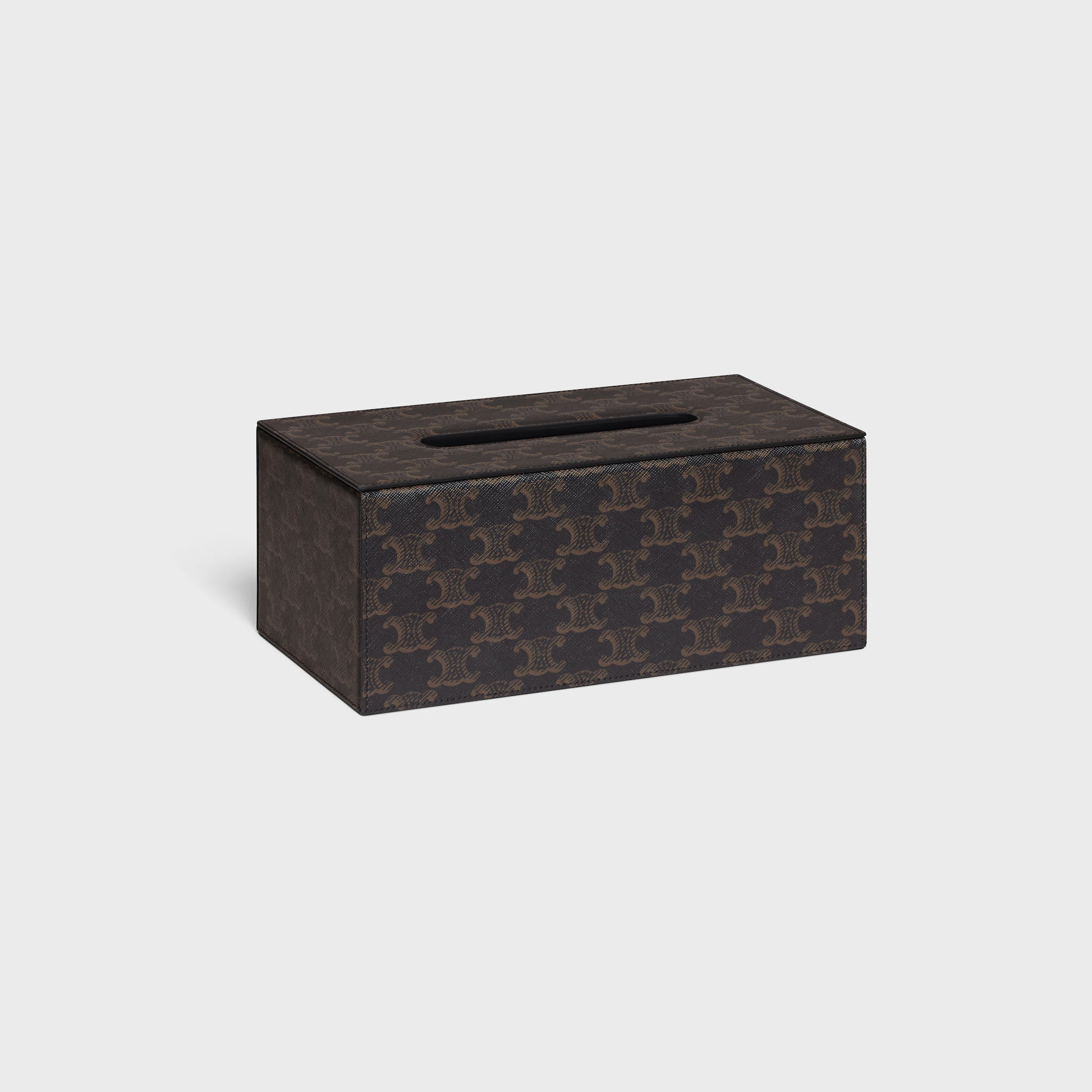 Caja rectangular de pañuelos en lona Triomphe