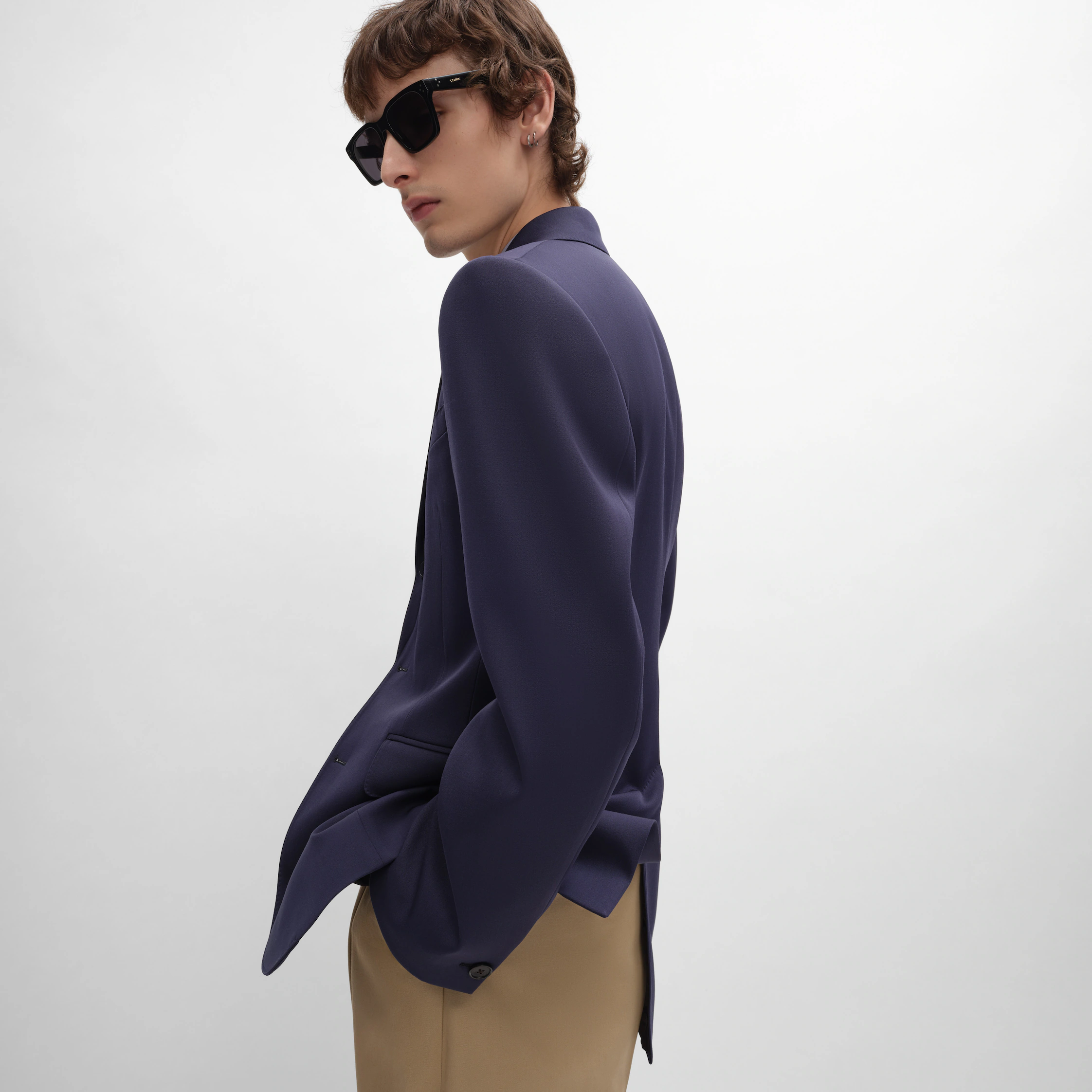 chaqueta colonne IN GRAIN DE POUDRE WOOL