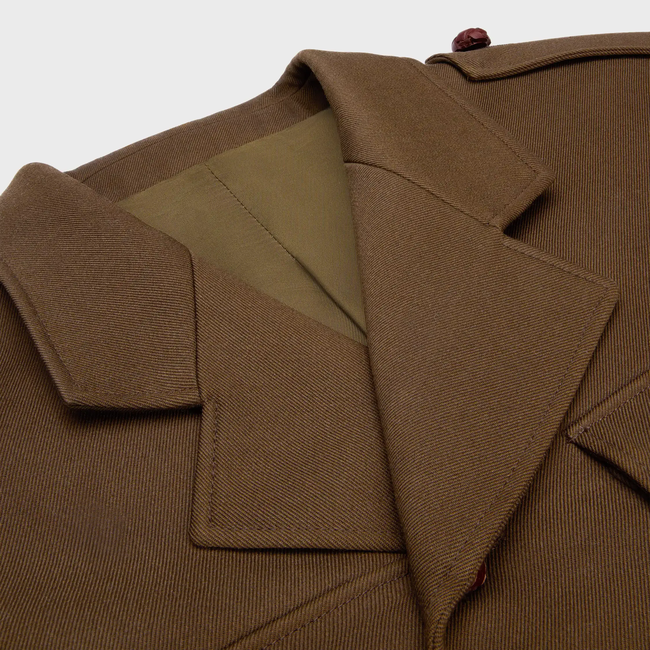 chaqueta peplum en lana diagonal
