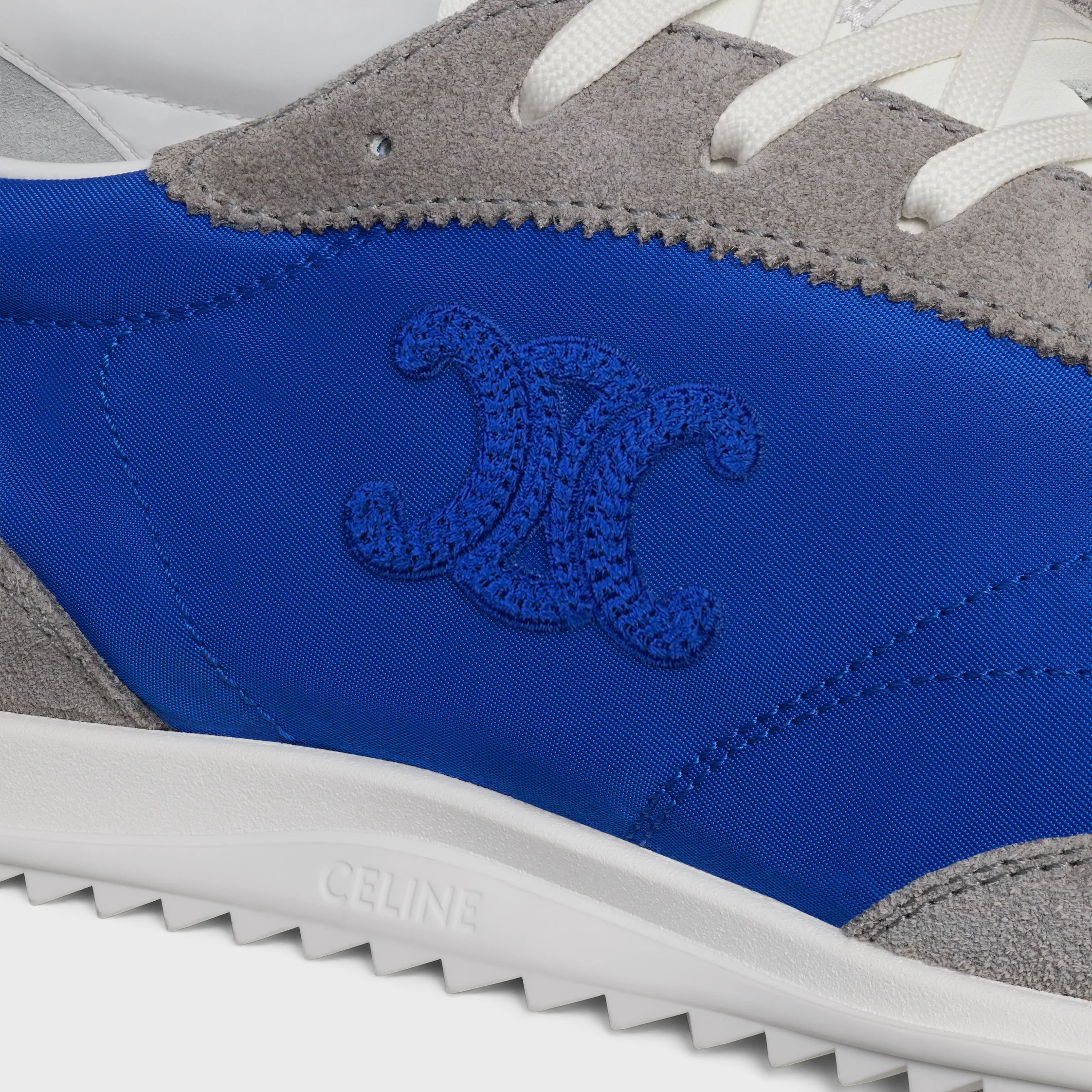 ZAPATILLA RACER EN NYLON, CUERO DE TERNERA Y CUERO DE TERNERA