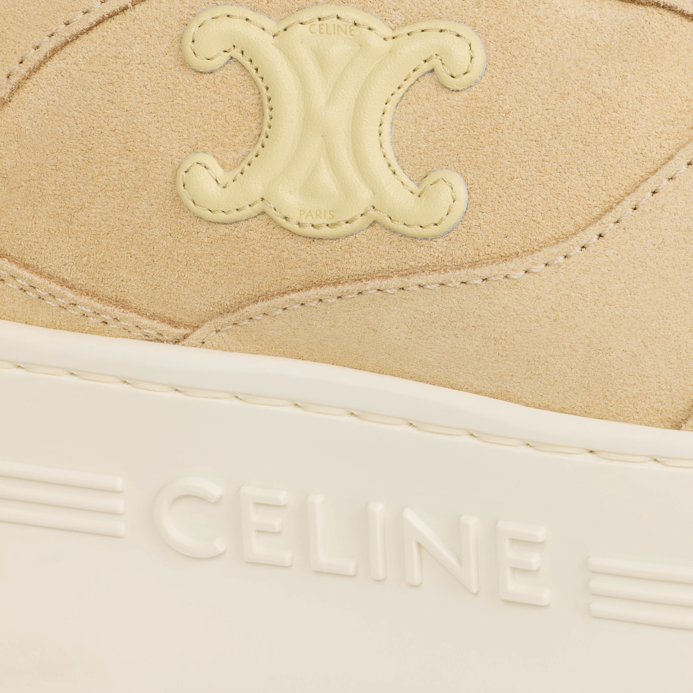 ZAPATILLA DE CUÑA BLOQUE EN CUERO DE TERNERA Y CUERO DE TERNERA