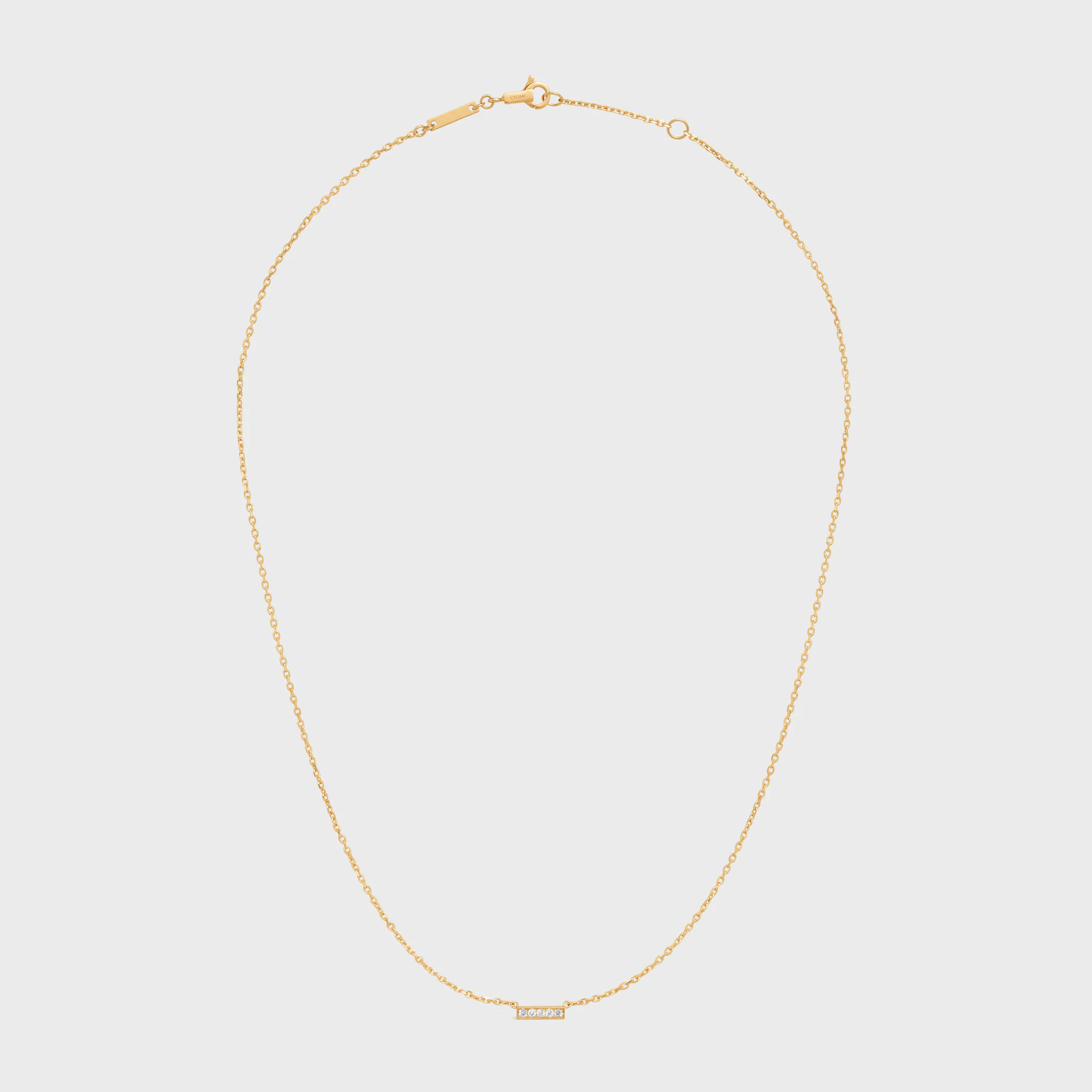 Collar Celine Line en Oro Amarillo y Diamantes