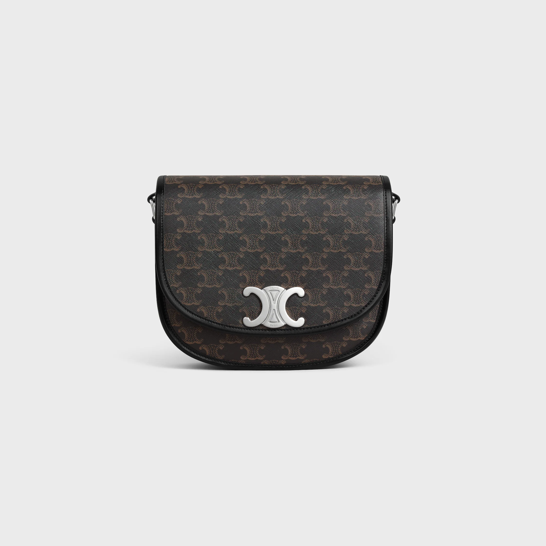 BOLSO MEDIANO TRIOMPHE EN TELA TRIOMPHE Y CUERO DE TERNERA