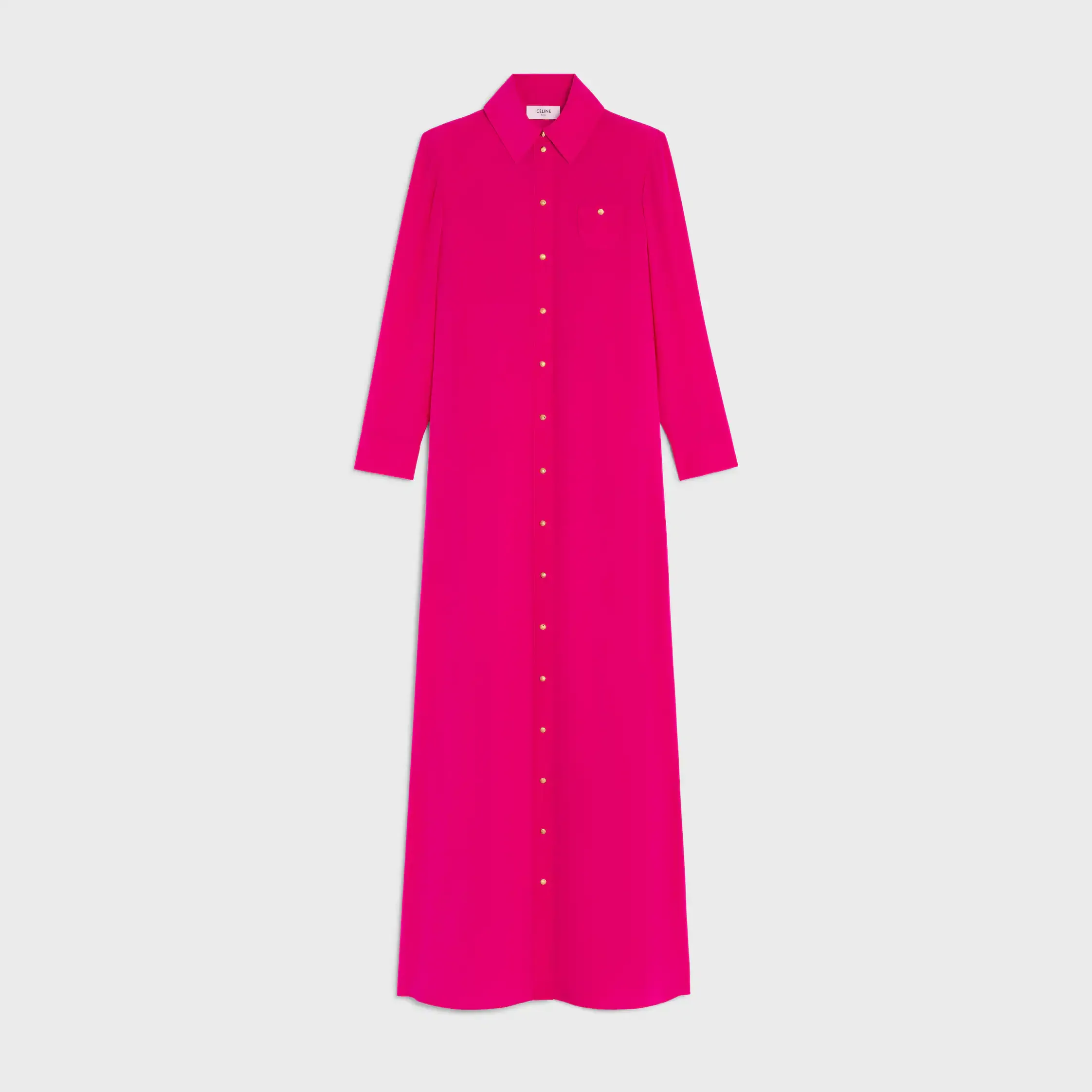 vestido en crepé de seda de acetato