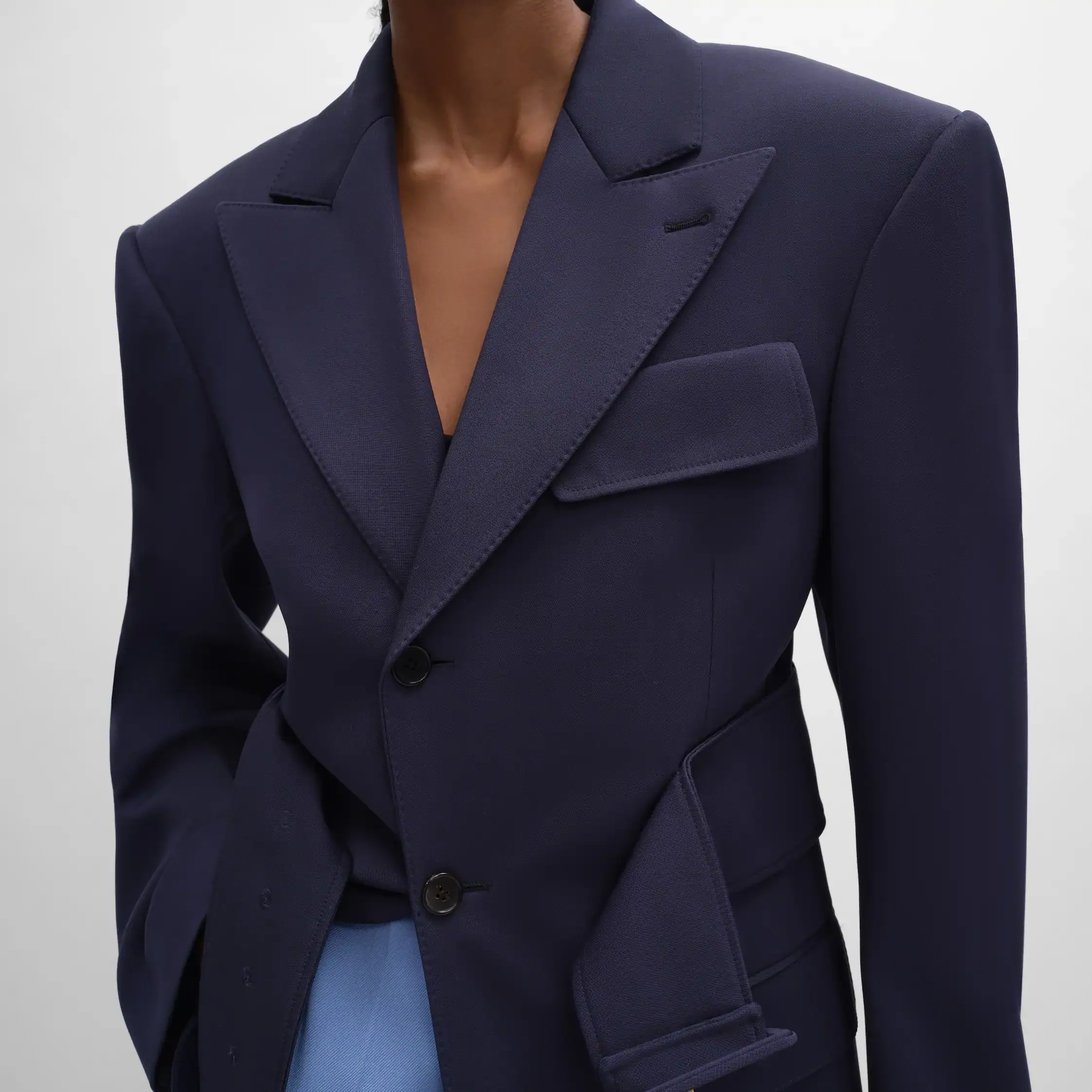 chaqueta colonne IN GRAIN DE POUDRE LANA