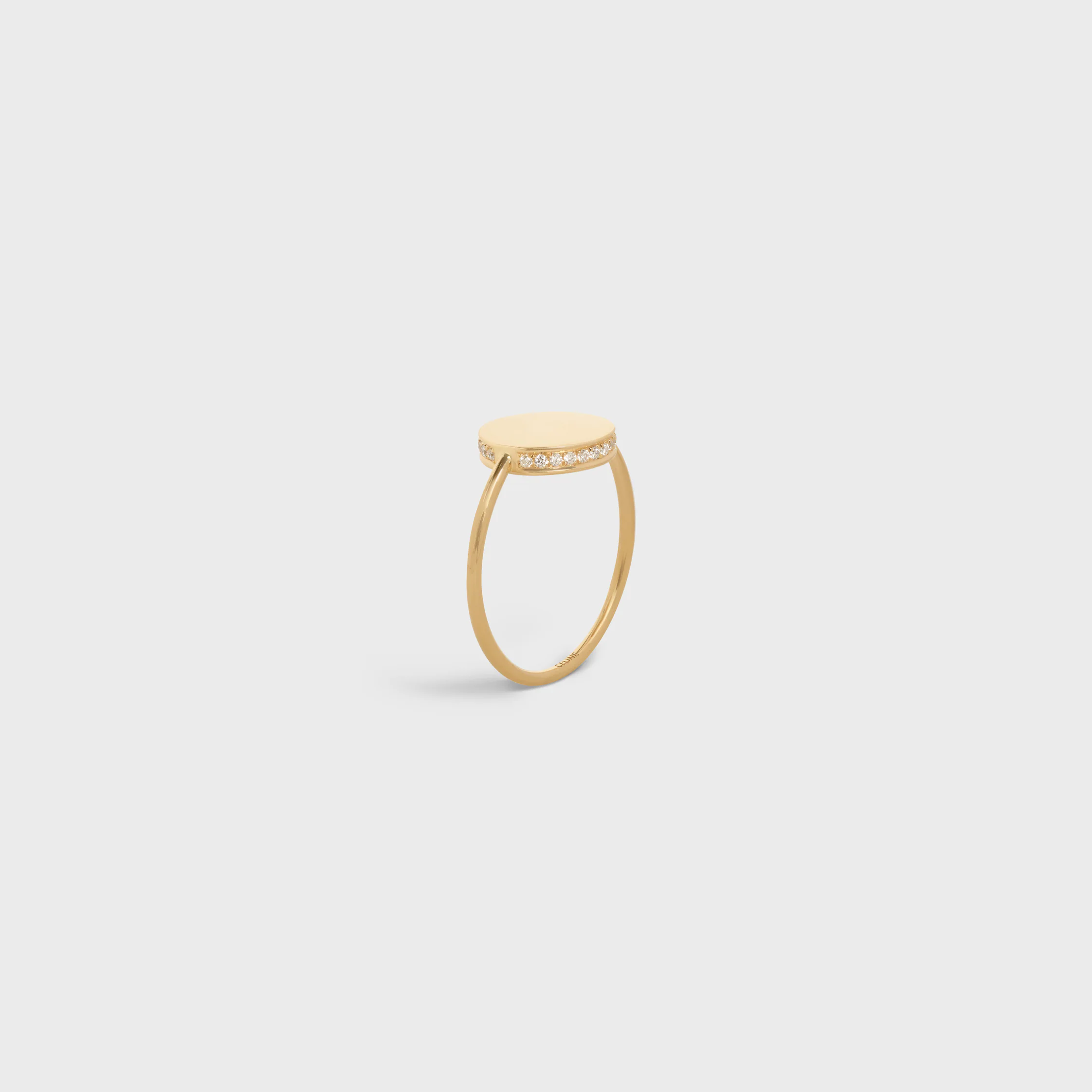 Medalla Celine Anillo en Oro Amarillo y Diamantes