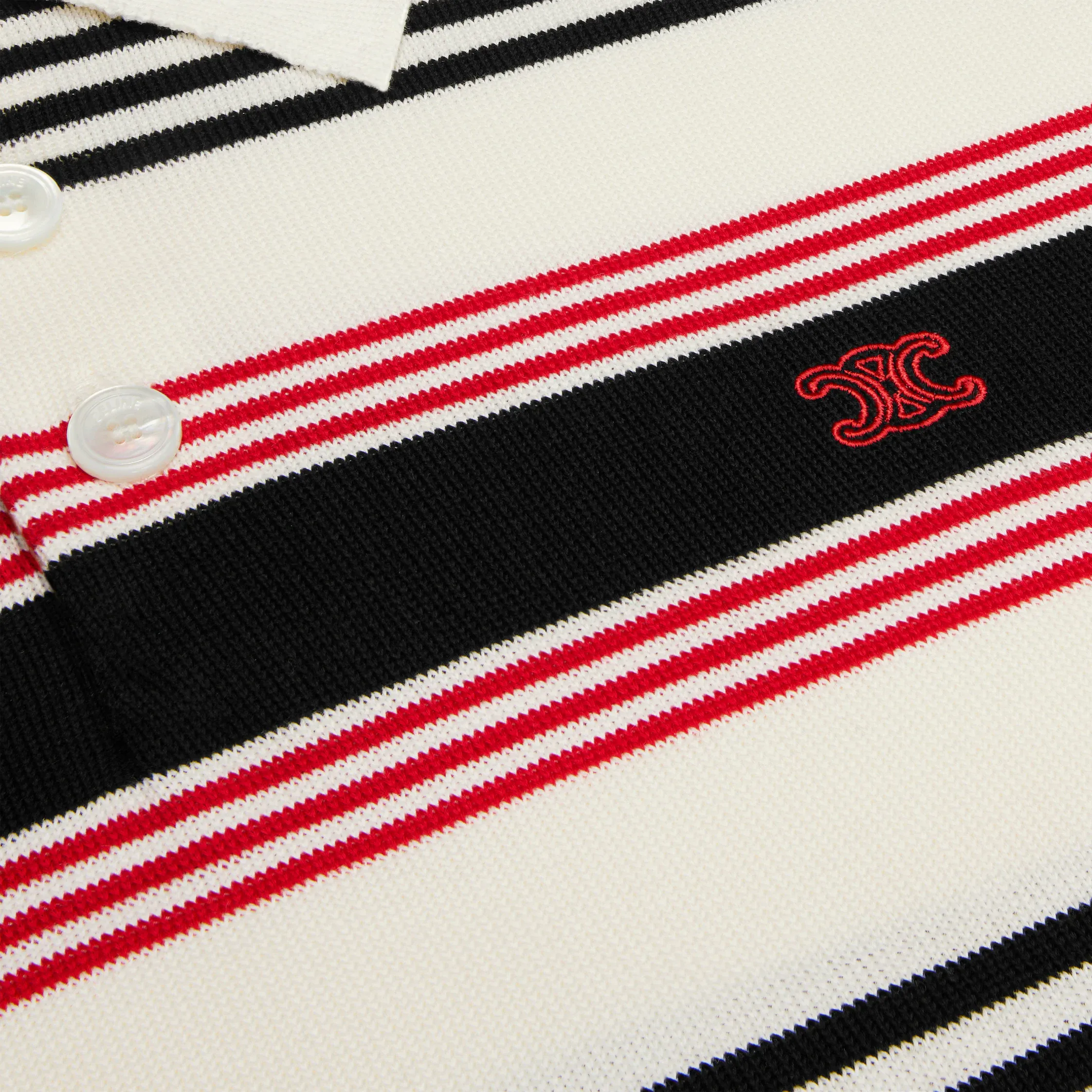 jersey de polo en algodón con rayas
