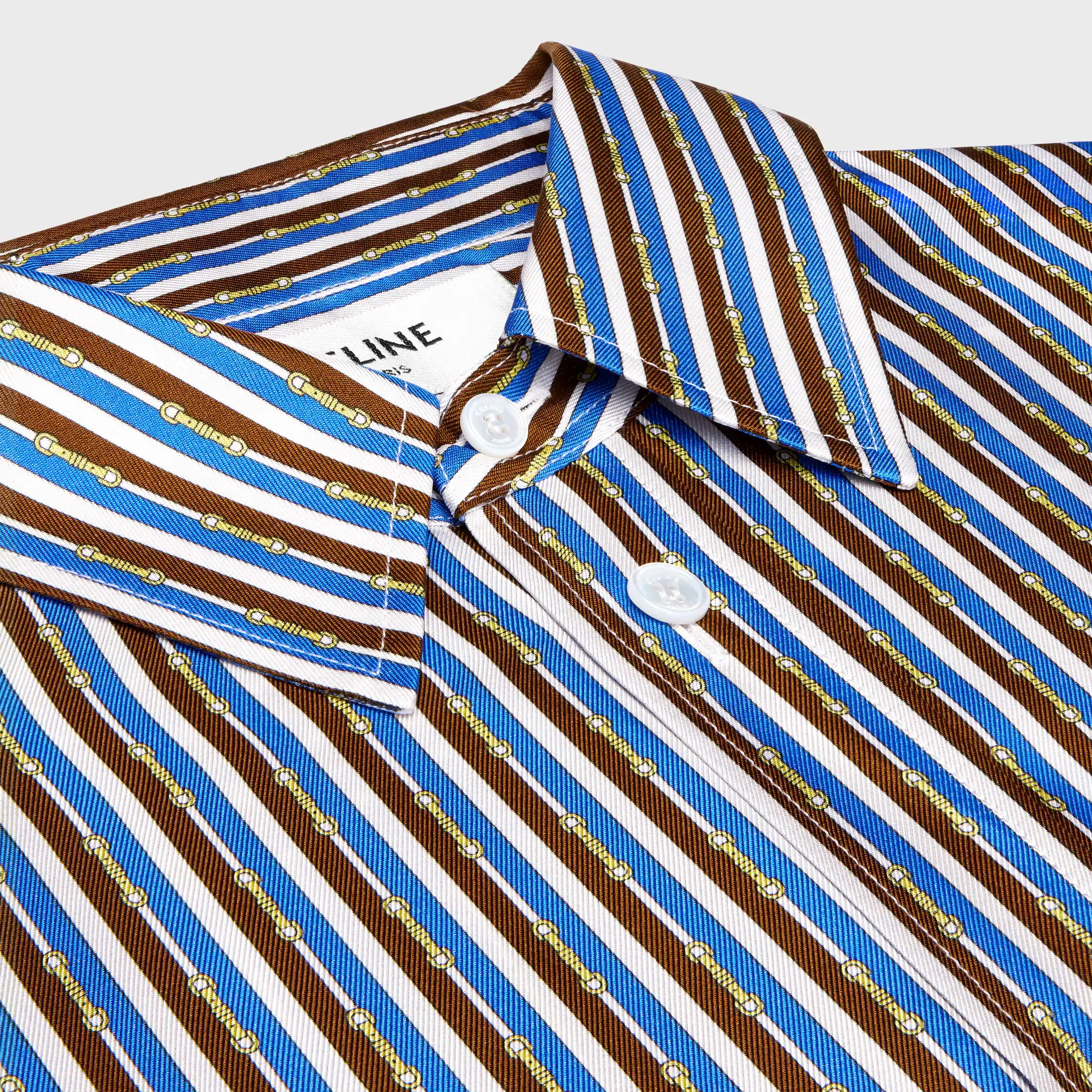 camisa oversize en seda twill
