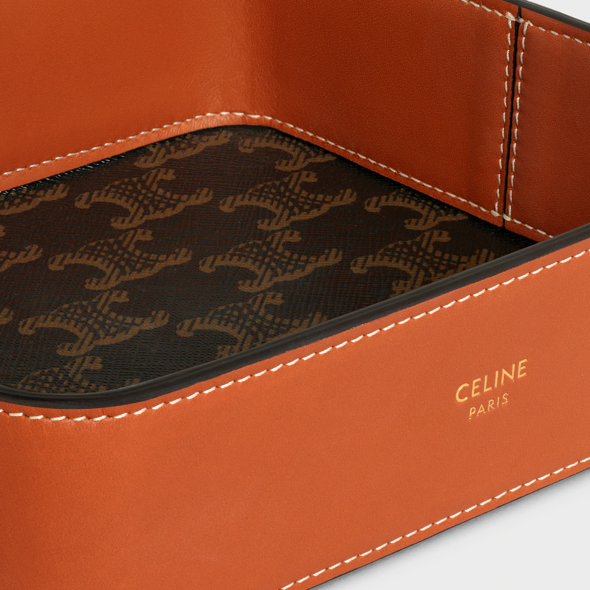 Cuenco Trinket en lona Triomphe y cuero de ternera