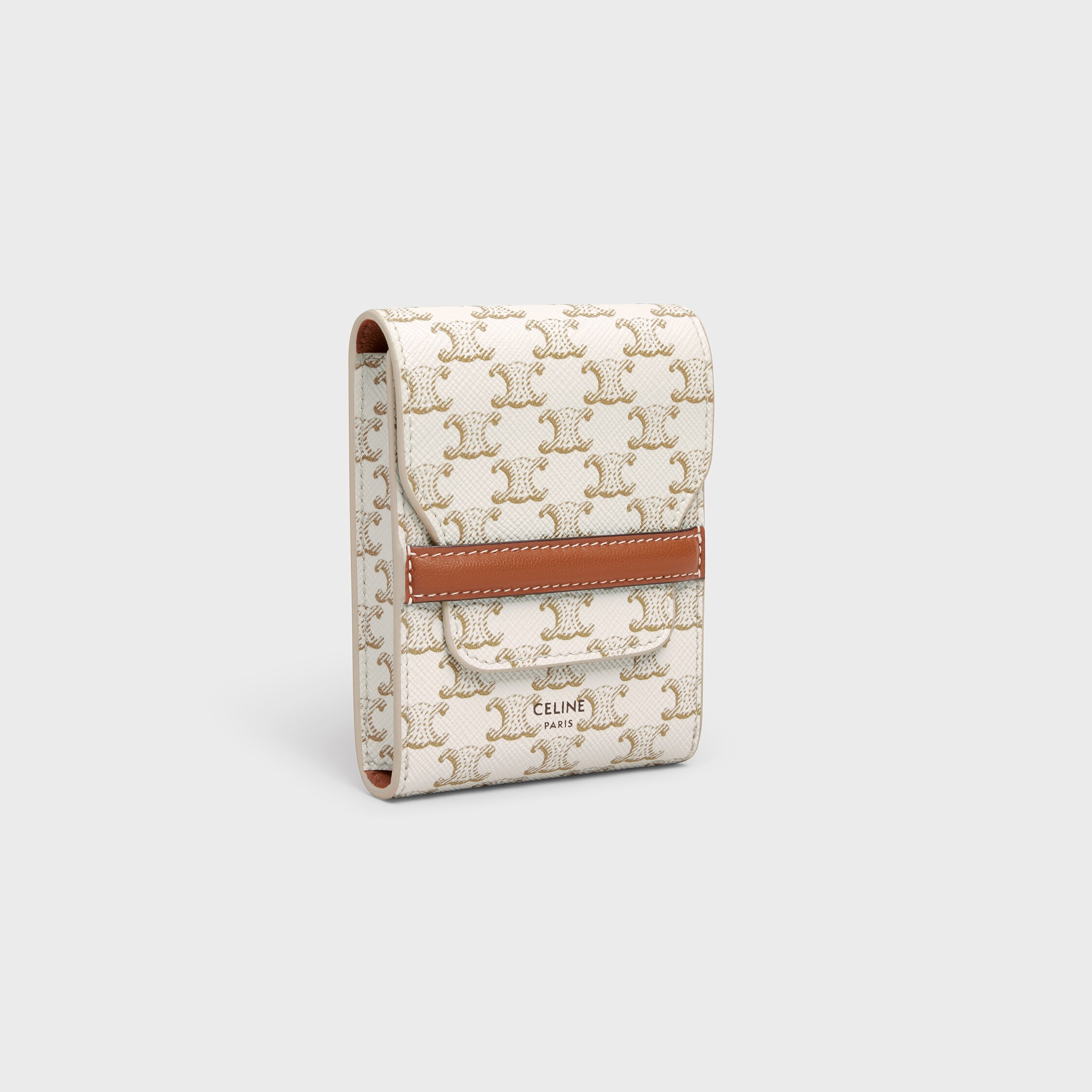 Estuche de naipes en lona Triomphe y piel de cordero