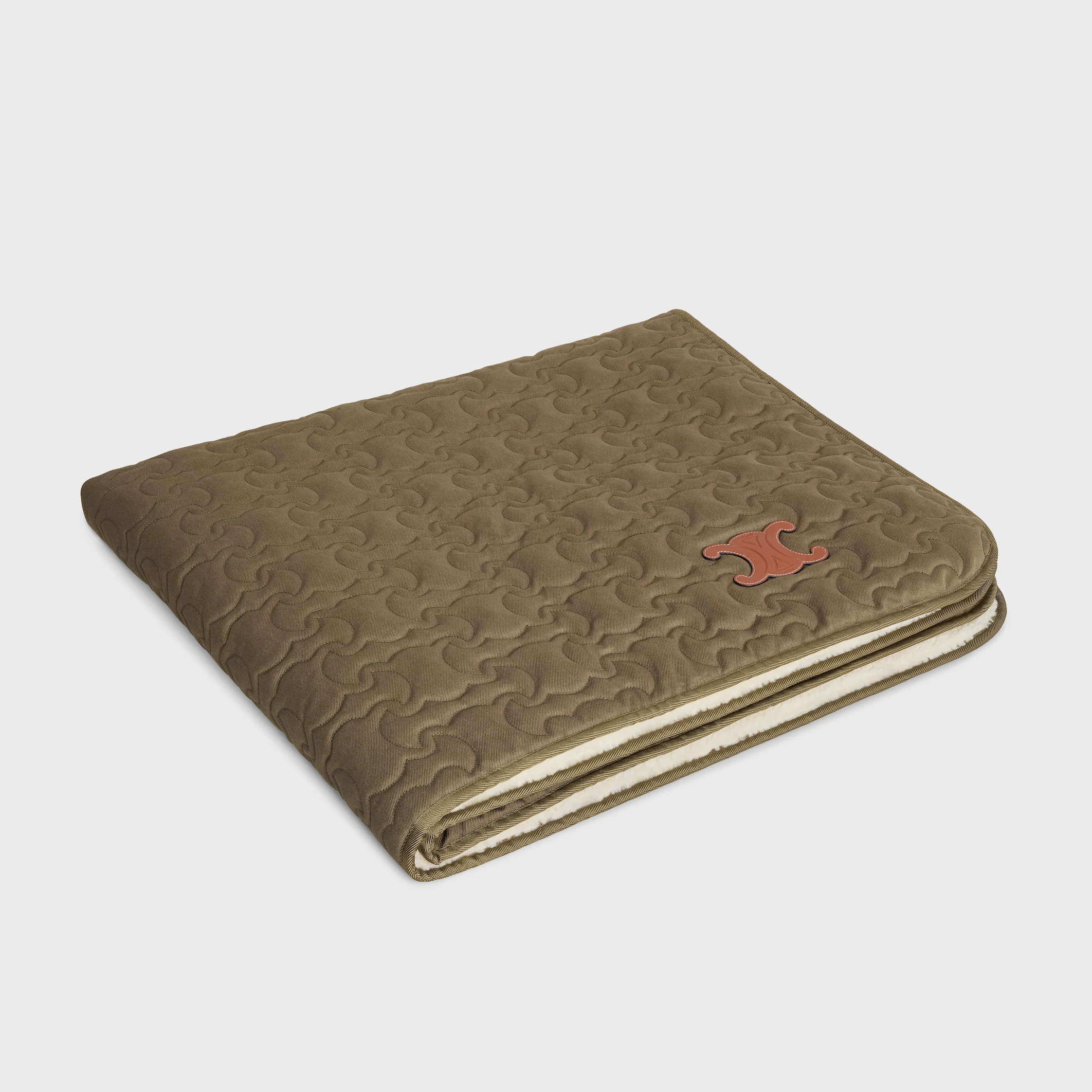 Manta para perro en tejido gabardina acolchado y lana