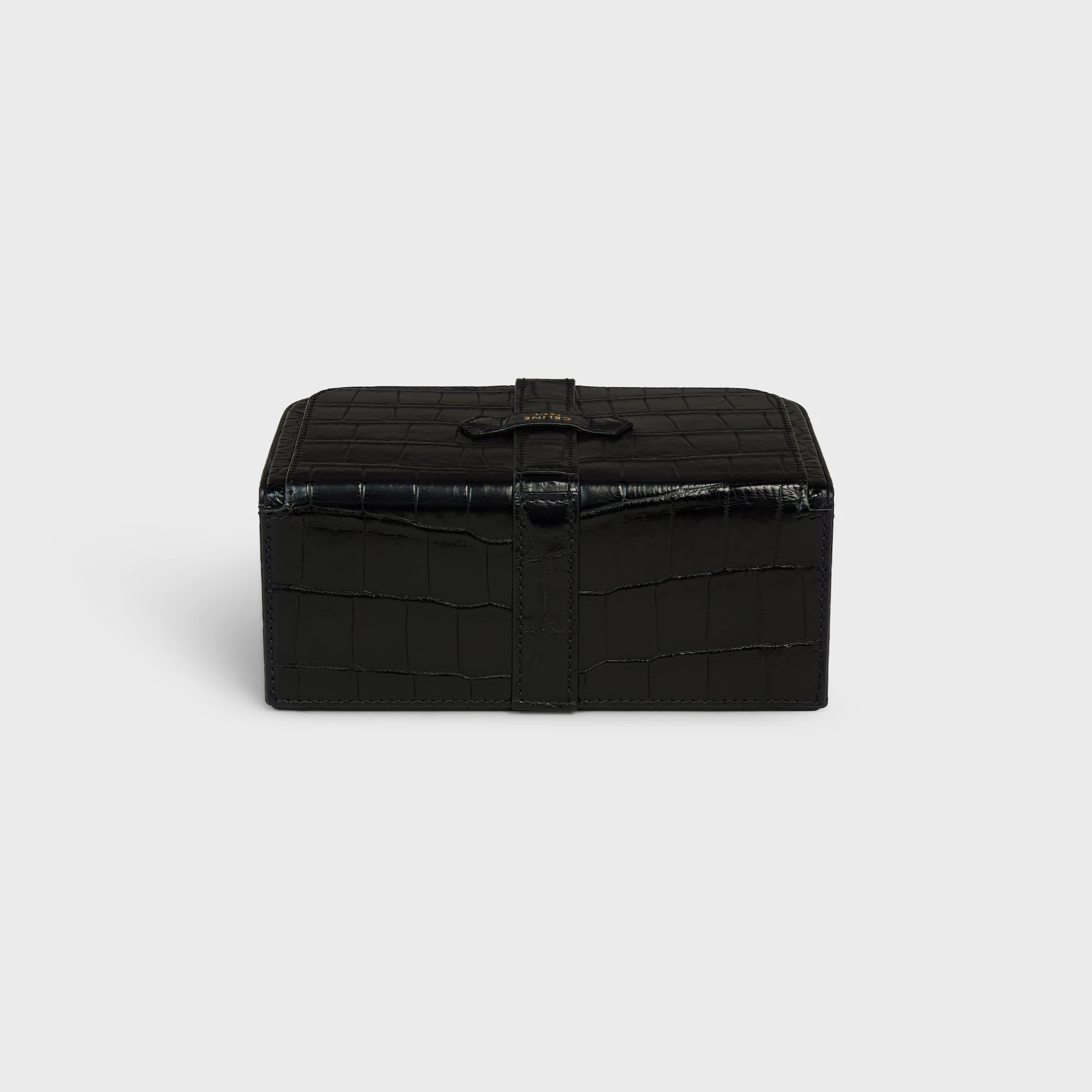 estuche grande de joyas en cocodrilo