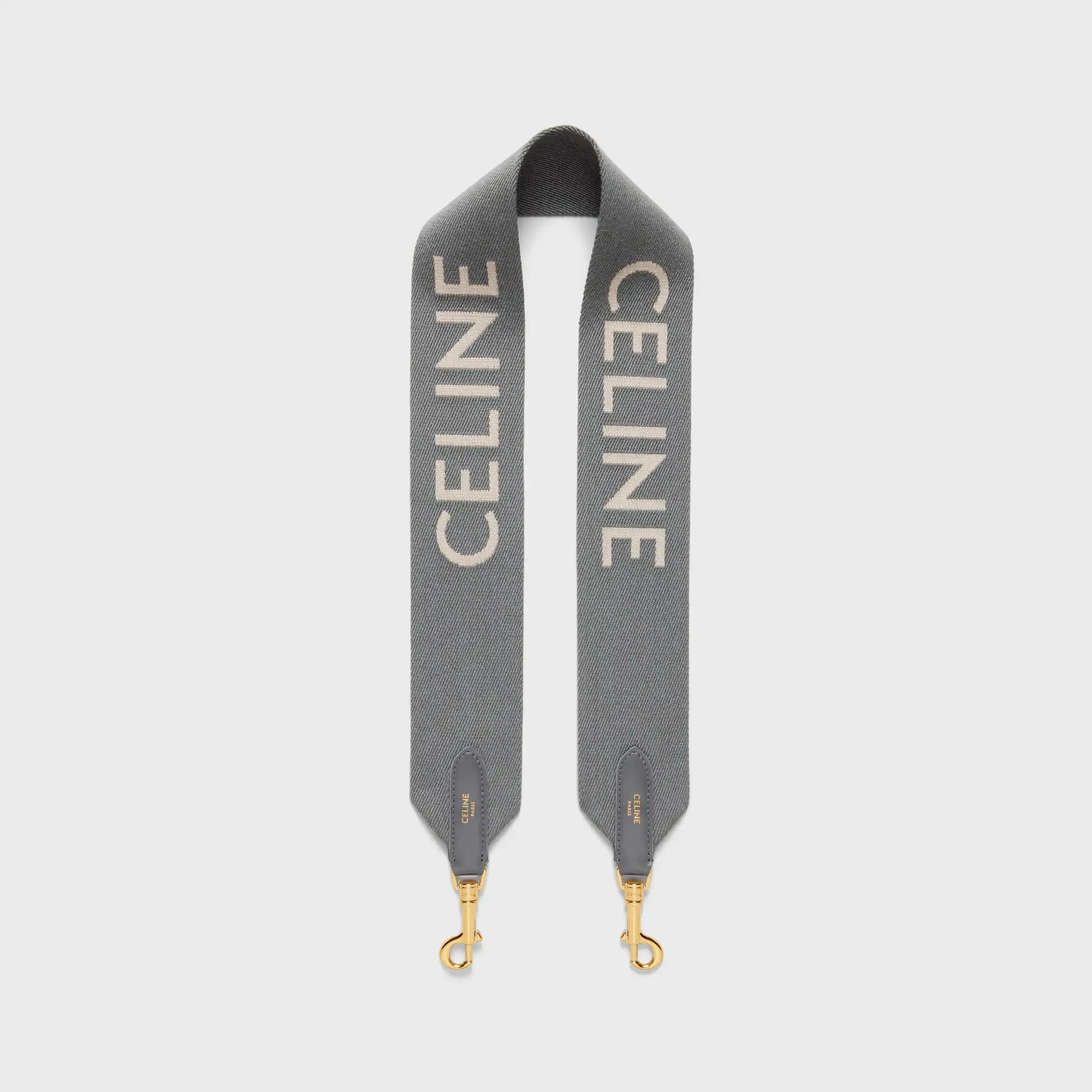 Correa corta de lana con jacquard Celine