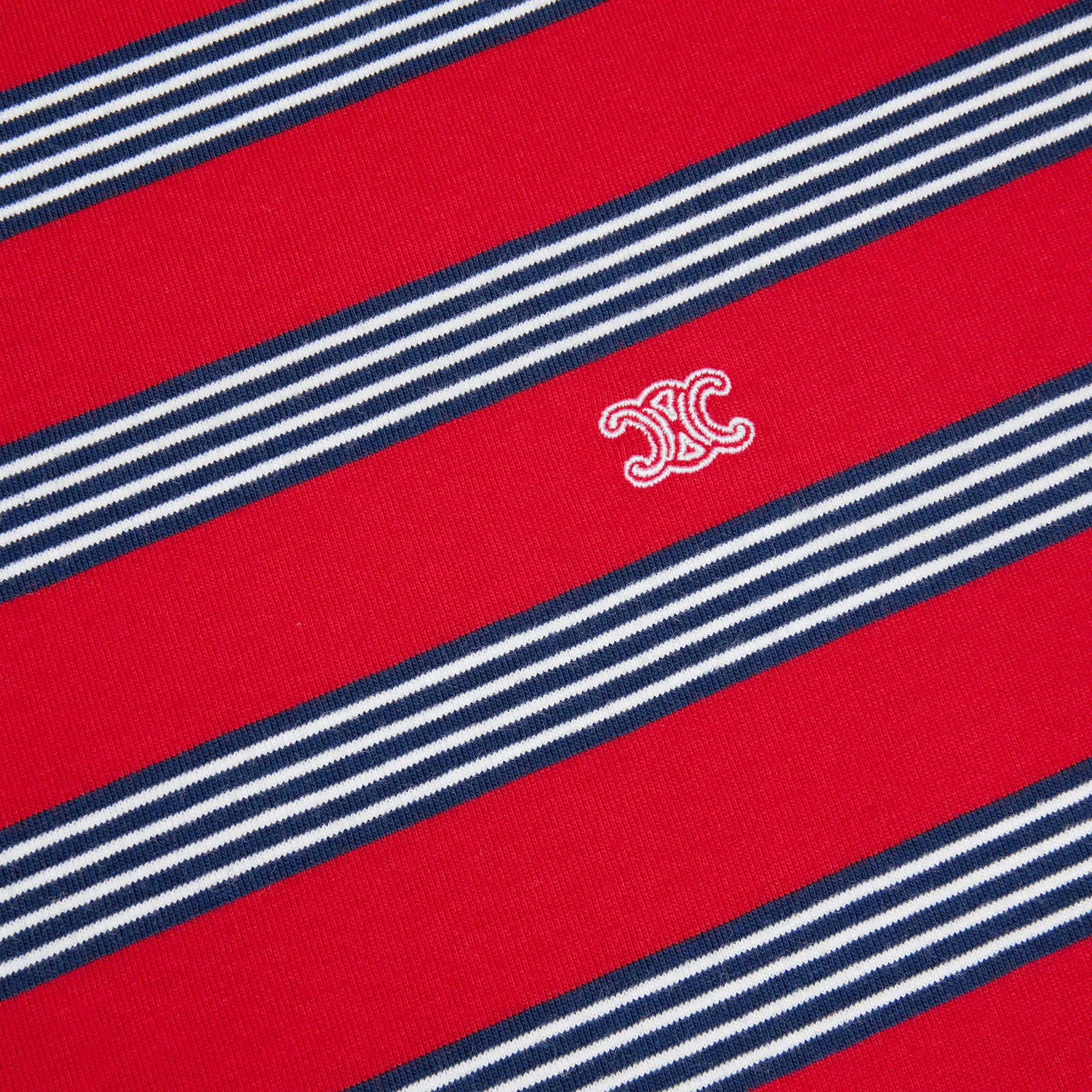 camiseta regular en jersey de algodón a rayas