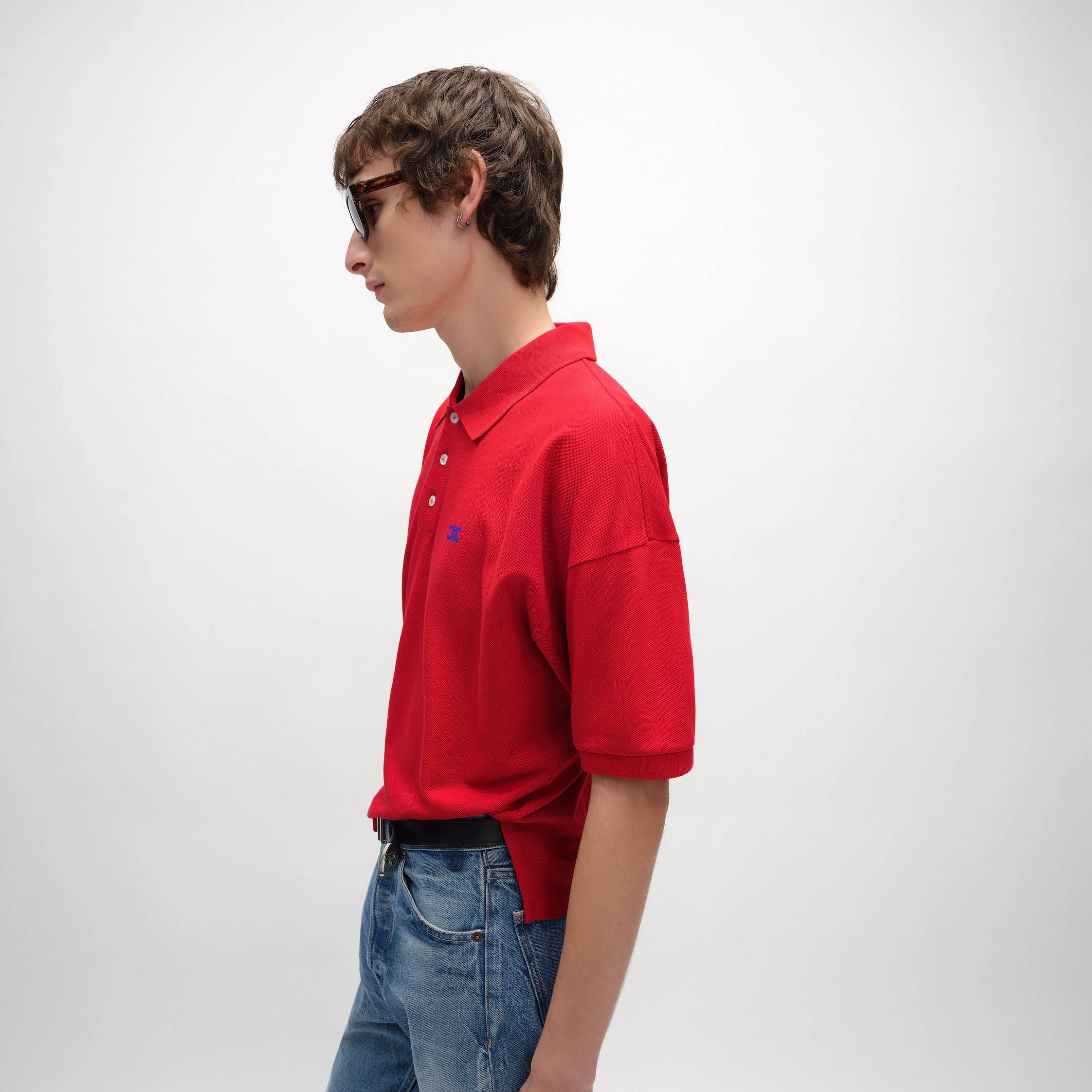 camiseta polo en tejido piqué de algodón