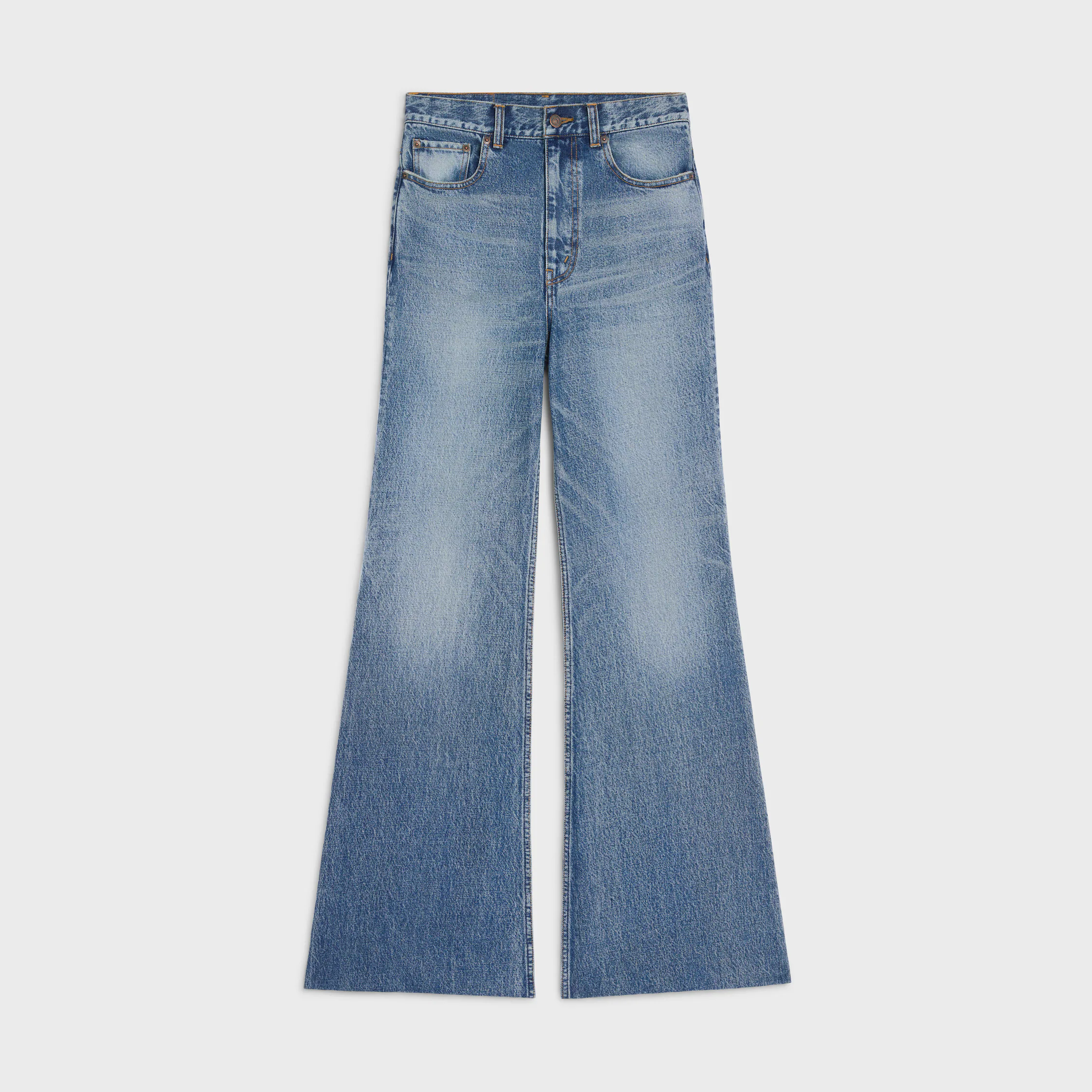 vaqueros flare 001 en denim de algodón