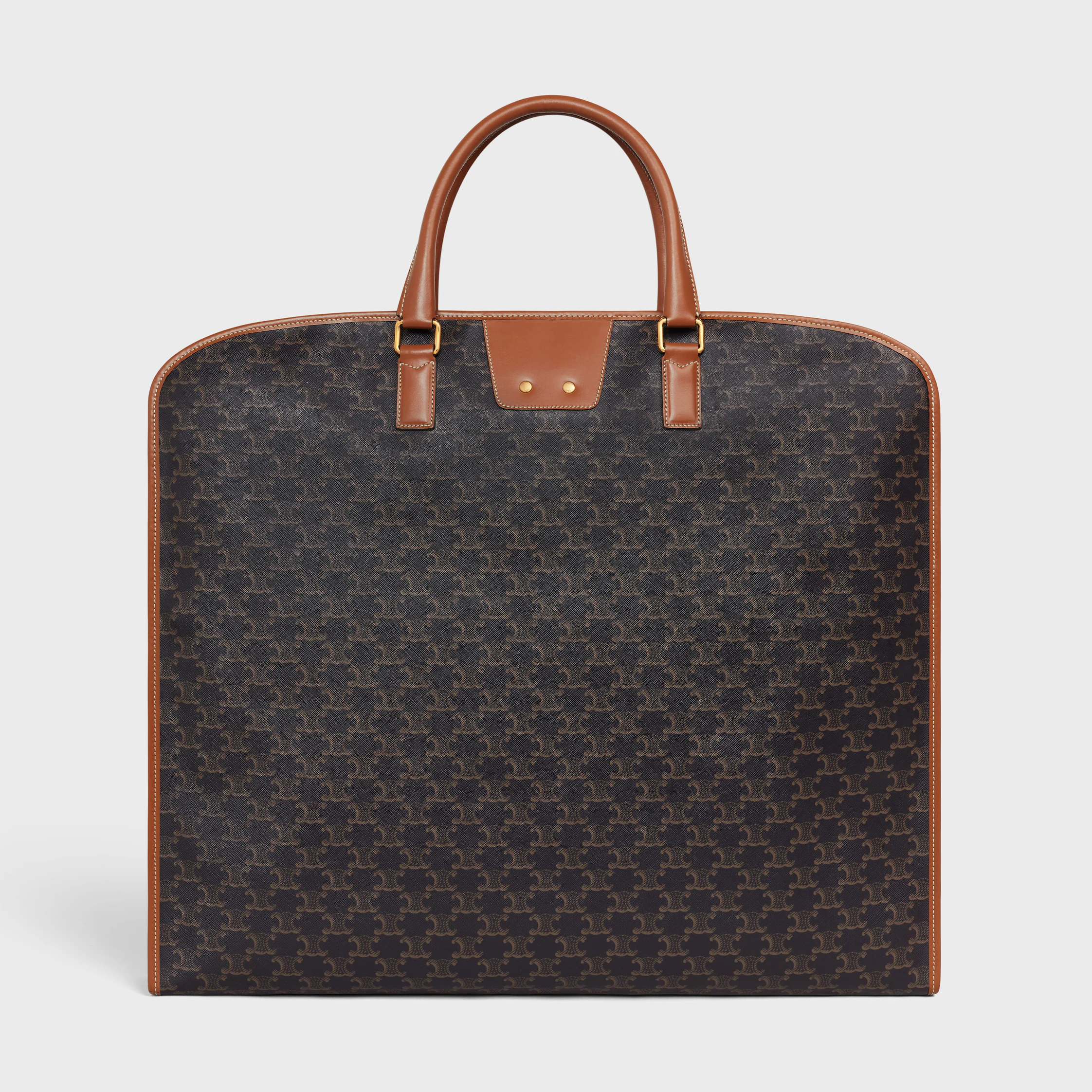 Bolsa para ropa de lienzo Triomphe y cuero de ternera