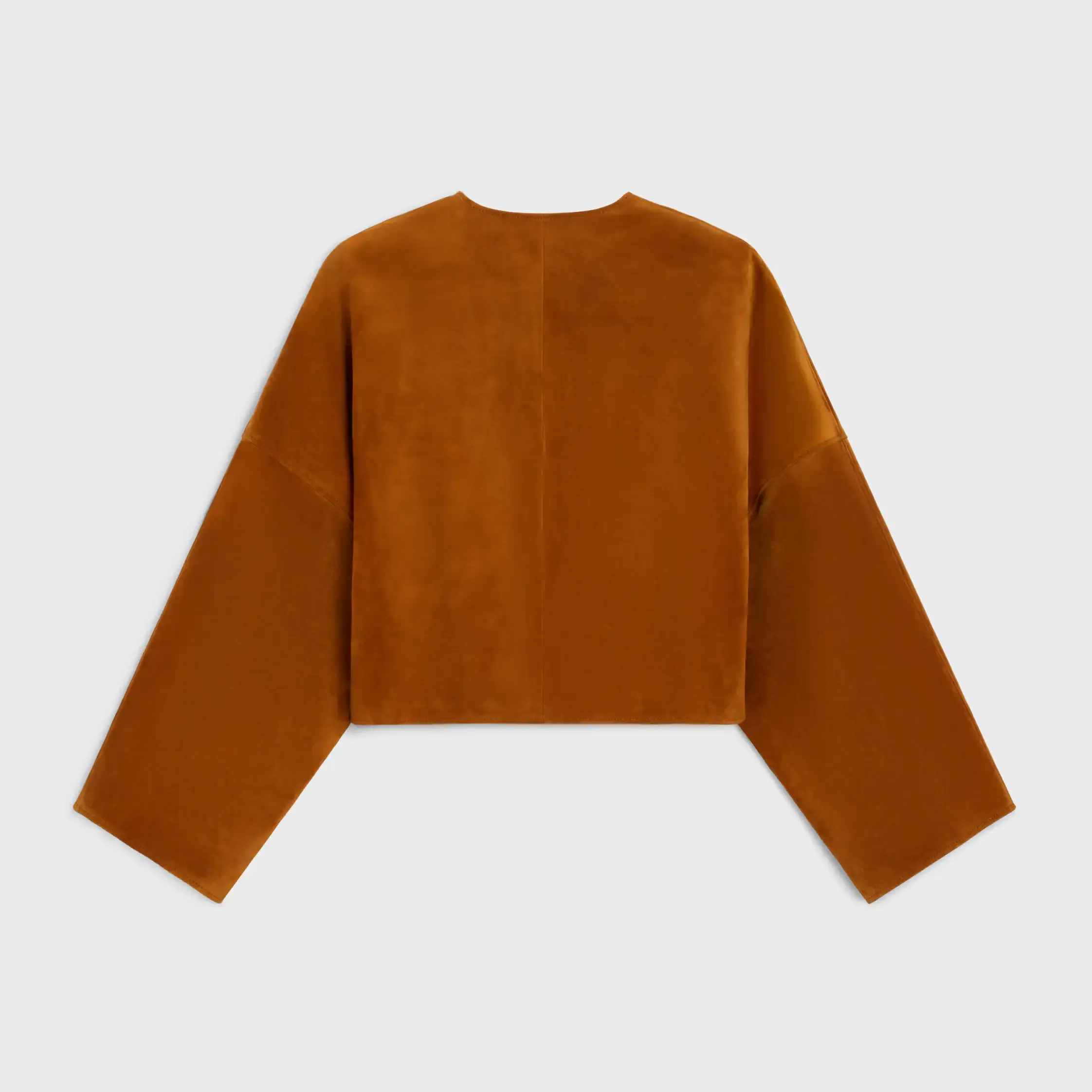 chaqueta cardigan en ante