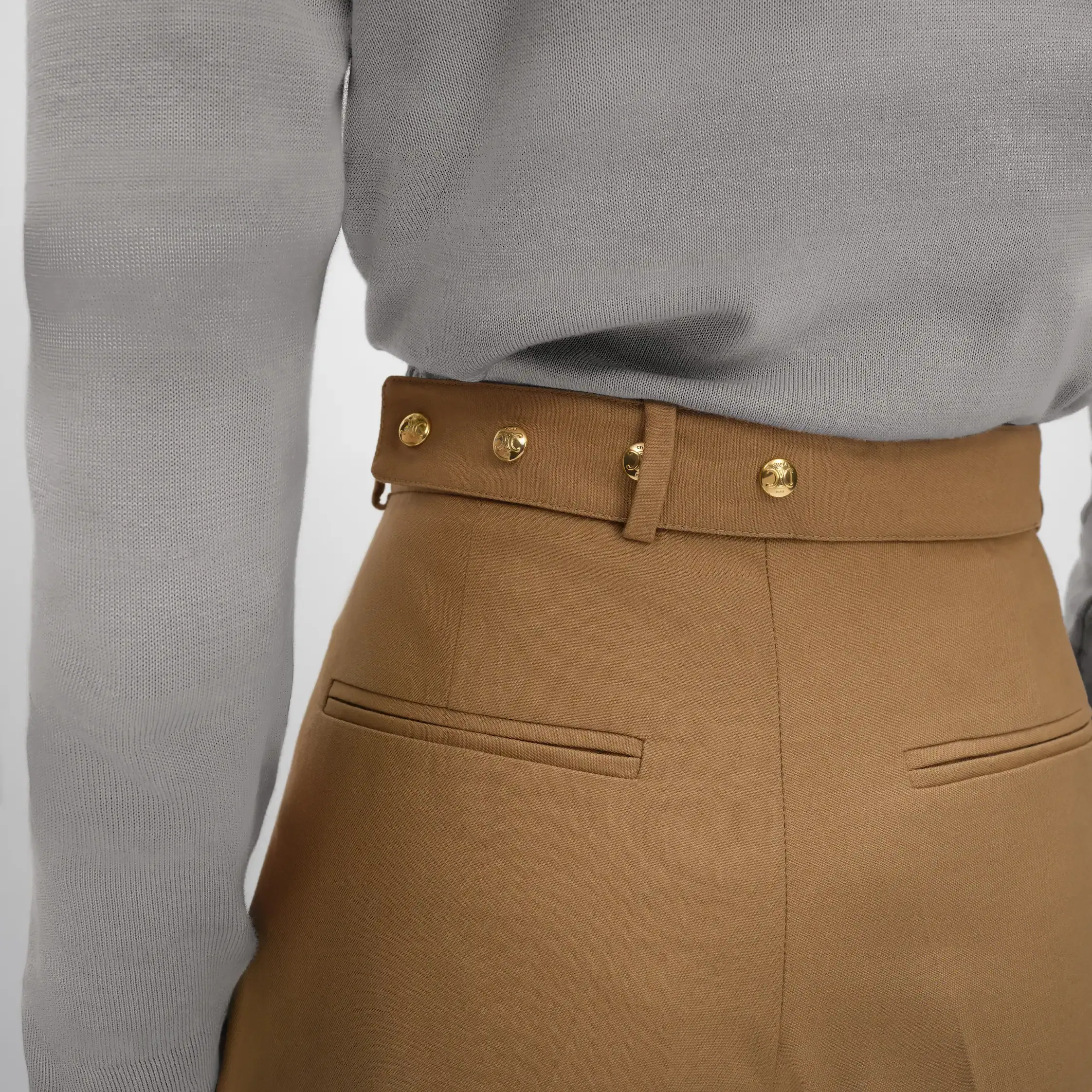 pantalones docks en tela de sarga de algodón