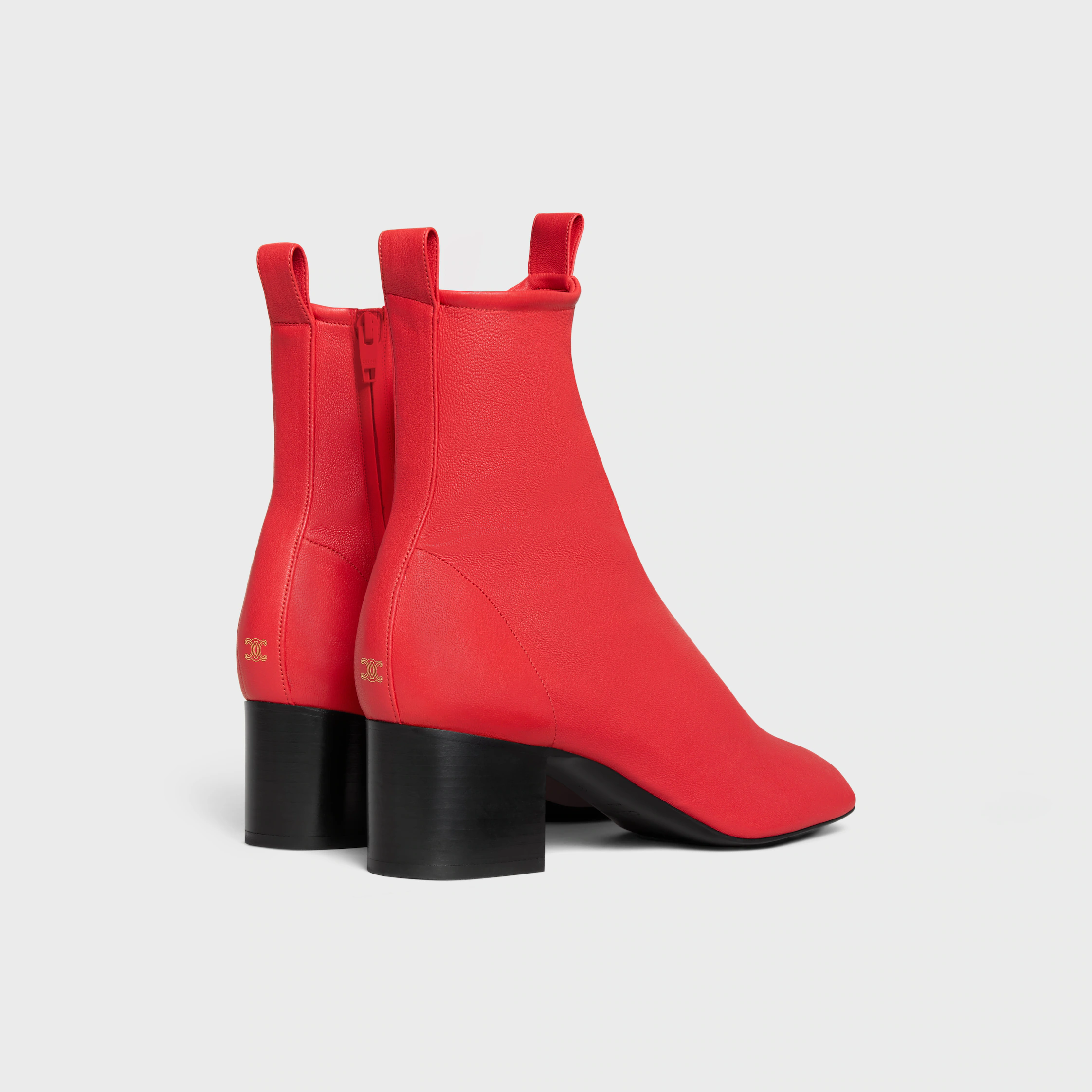 CHERI - BOTAS CON CIERRE ZIP EN PELE DE CORDERO ELÁSTICO