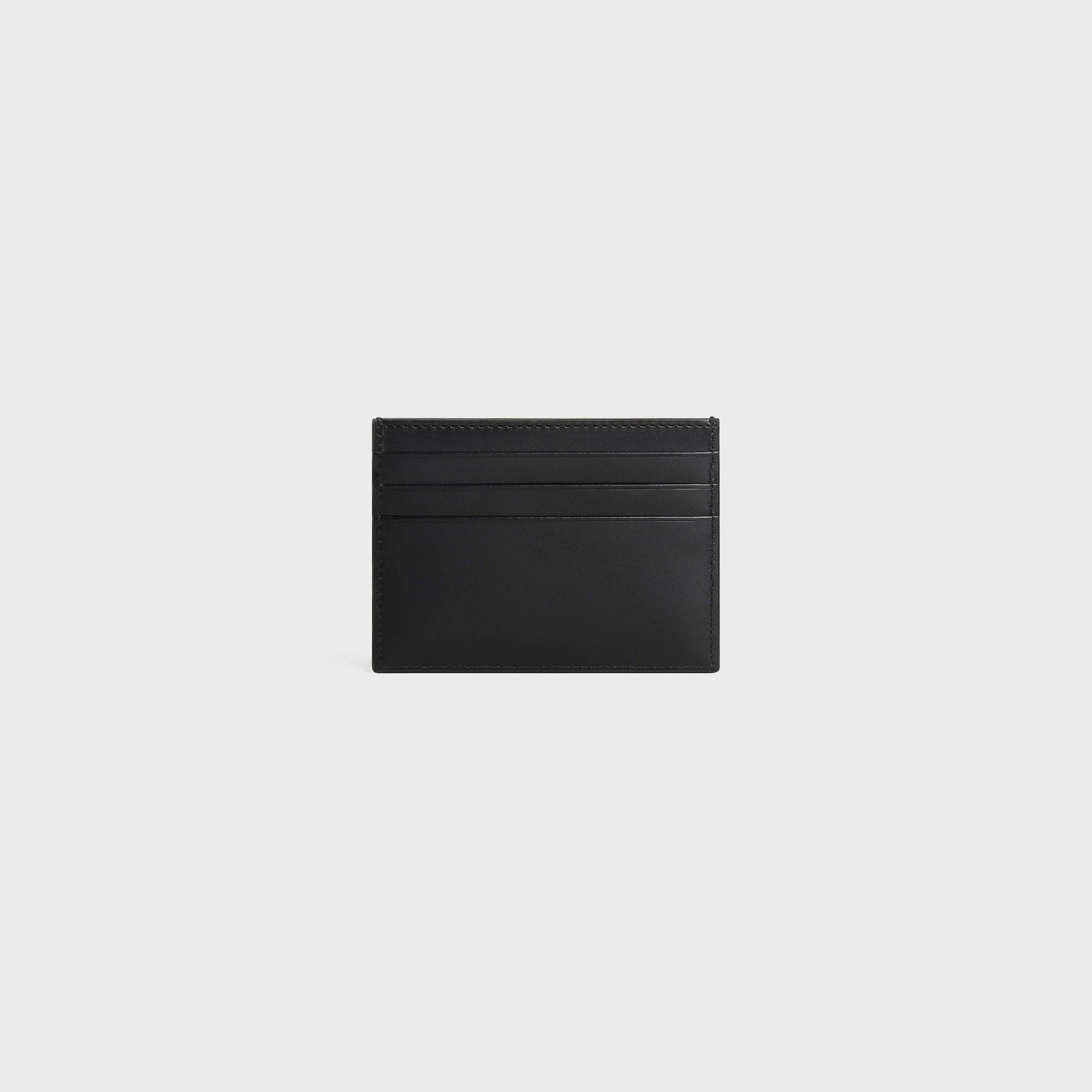PORTA TARJETAS GRANDE en piel de ternera satinada con relieve triomphe