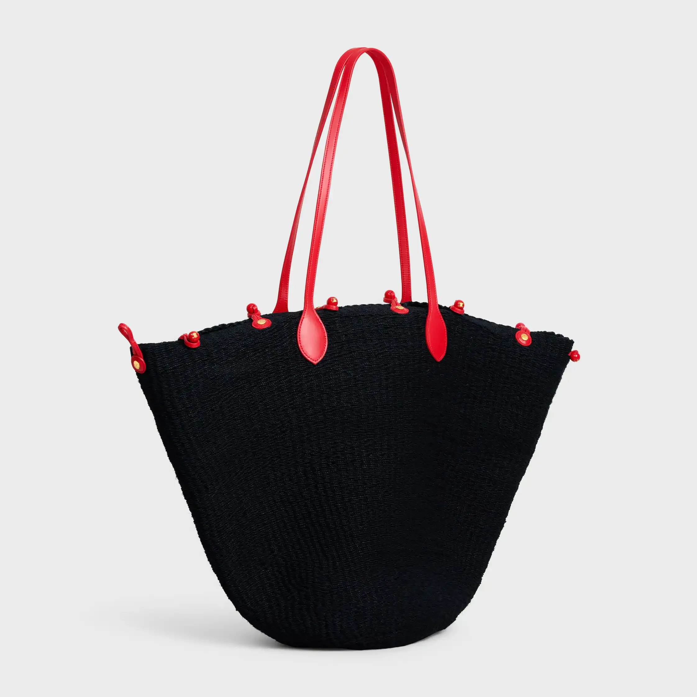 CESTA DE BOLAS TRIOMPHE GRANDE EN SISAL Y CUERO DE TERNERA