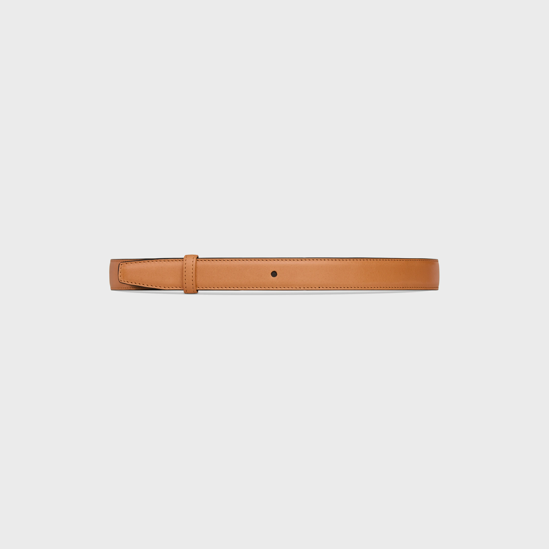 Correa reversible de 25 mm en cuero de ternera natural y lona Triomphe