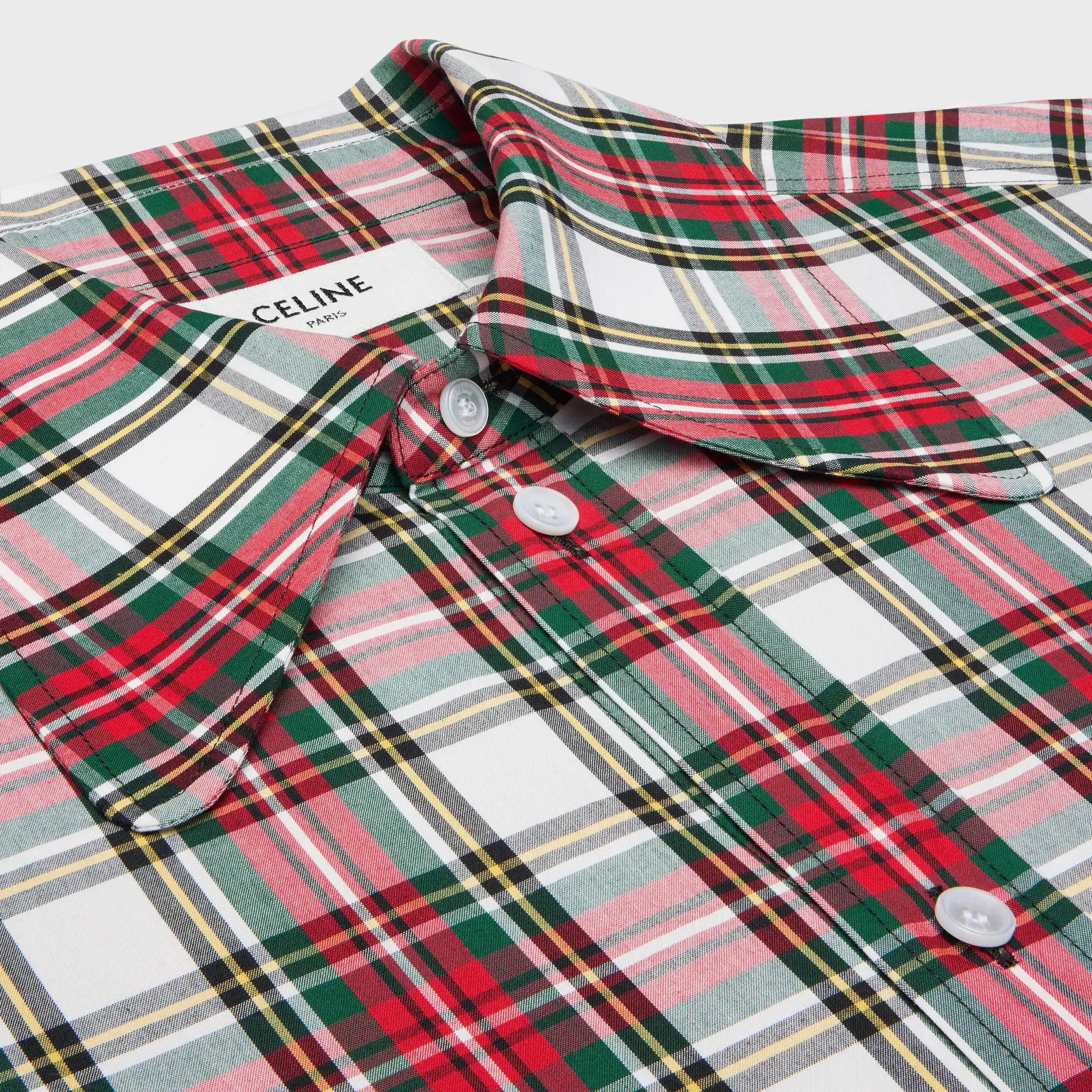 camisa en algodón tartán