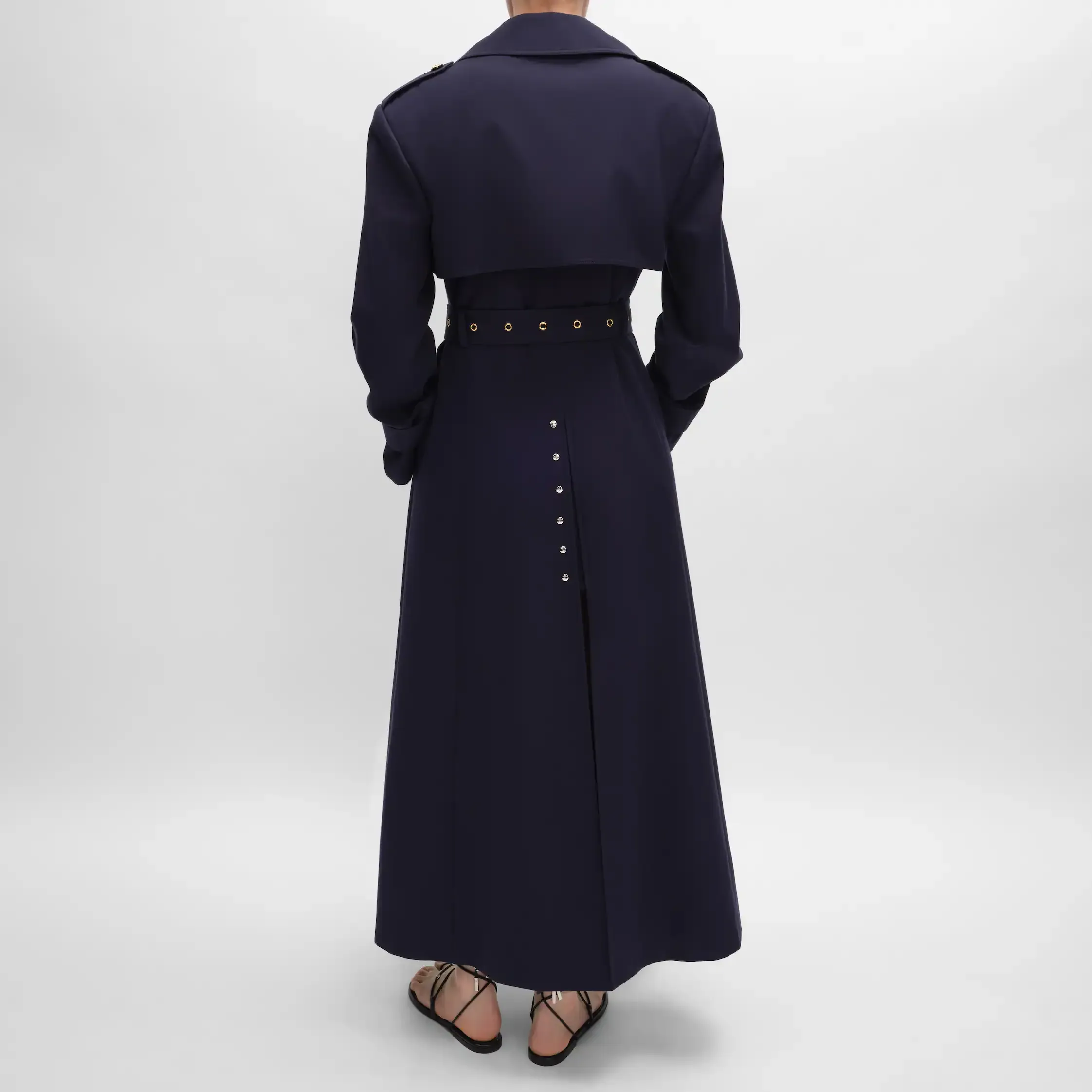 chaqueta trench tuxedo EN ALGODÓN Y GABARDINA DE LANA