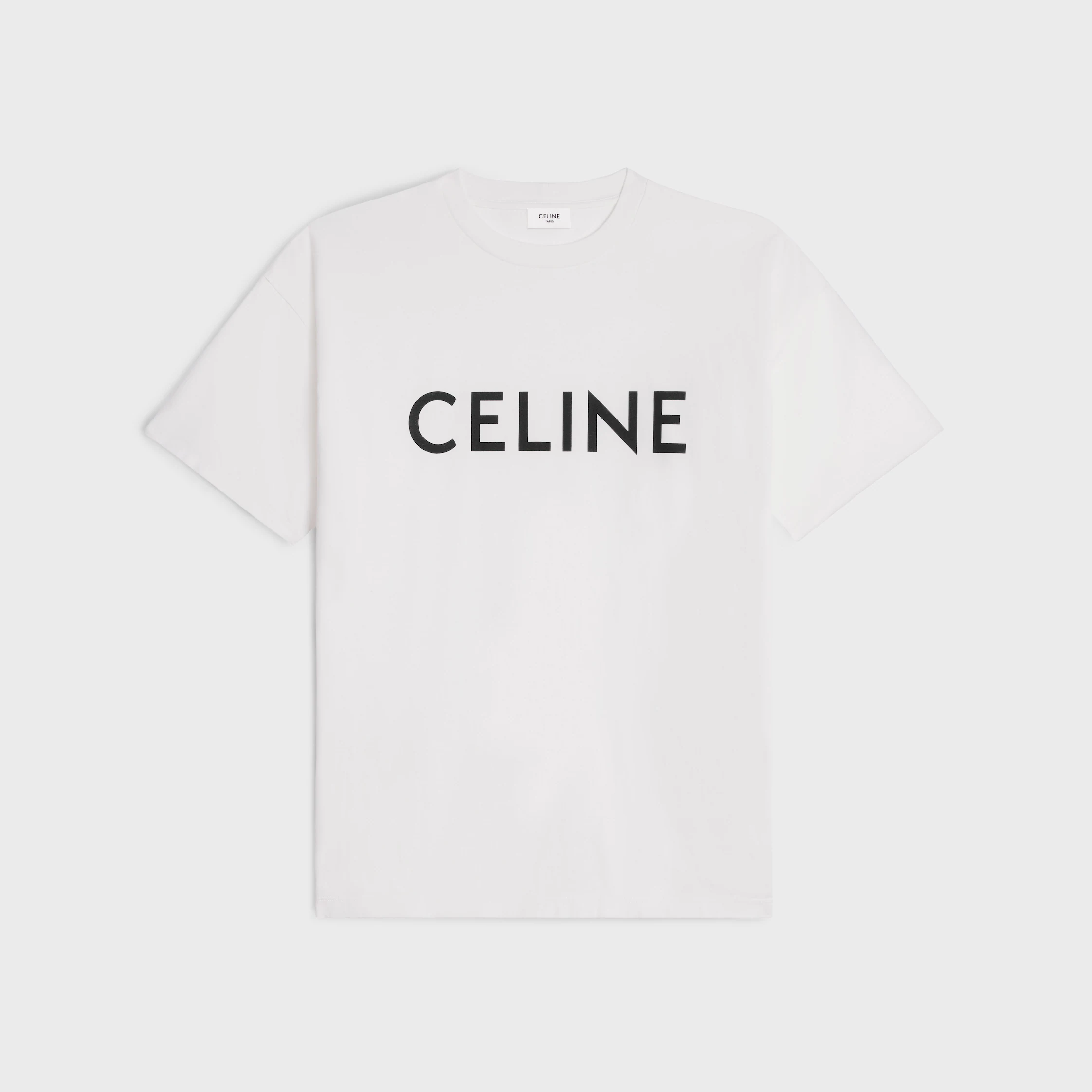 CAMISETA CELESTE SUelta EN JERSEY DE ALGODÓN
