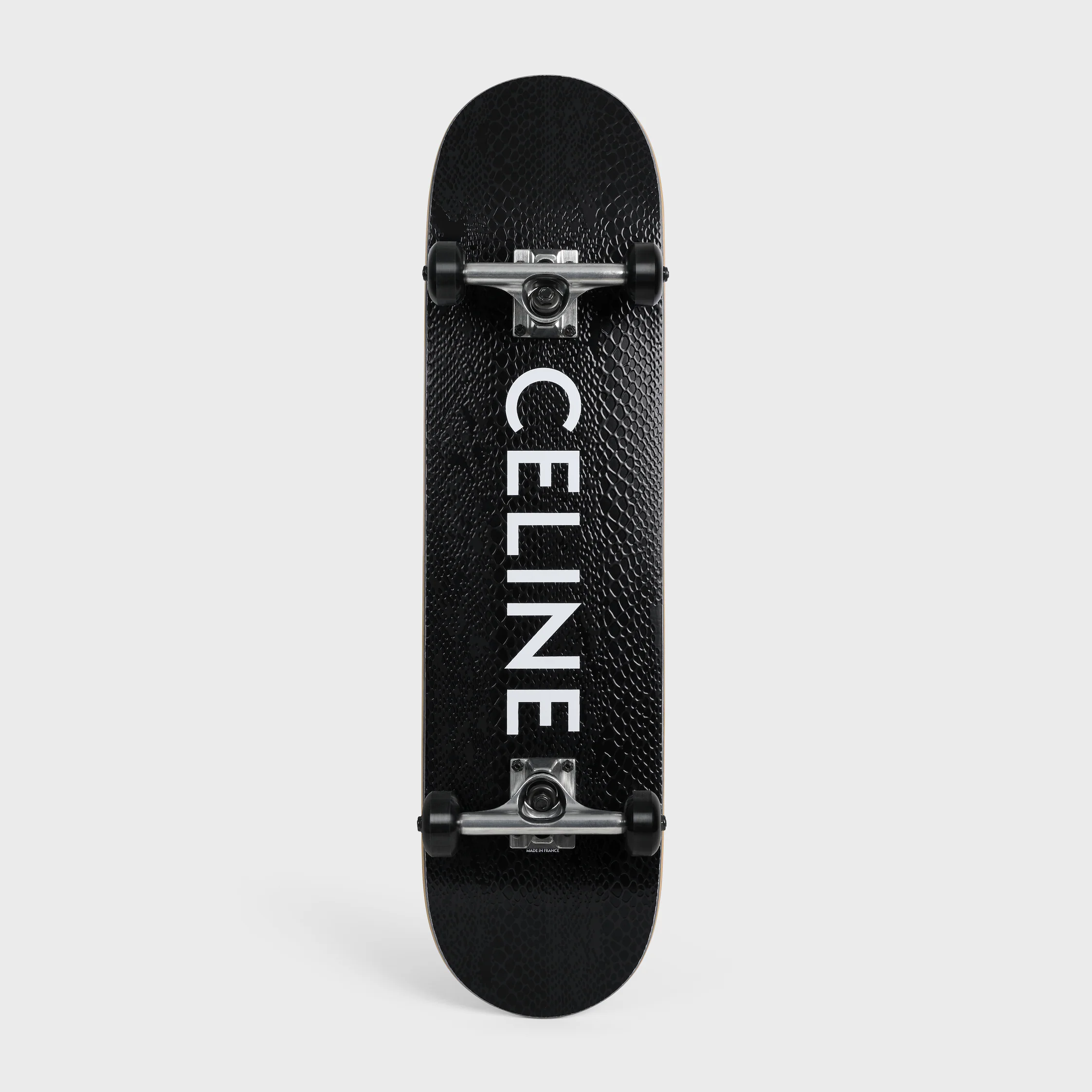 TABLA DE PATINAR CON ESTAMPADO EN SERPIENTE TEXTURIZADA Y ESTAMPADO CELINE