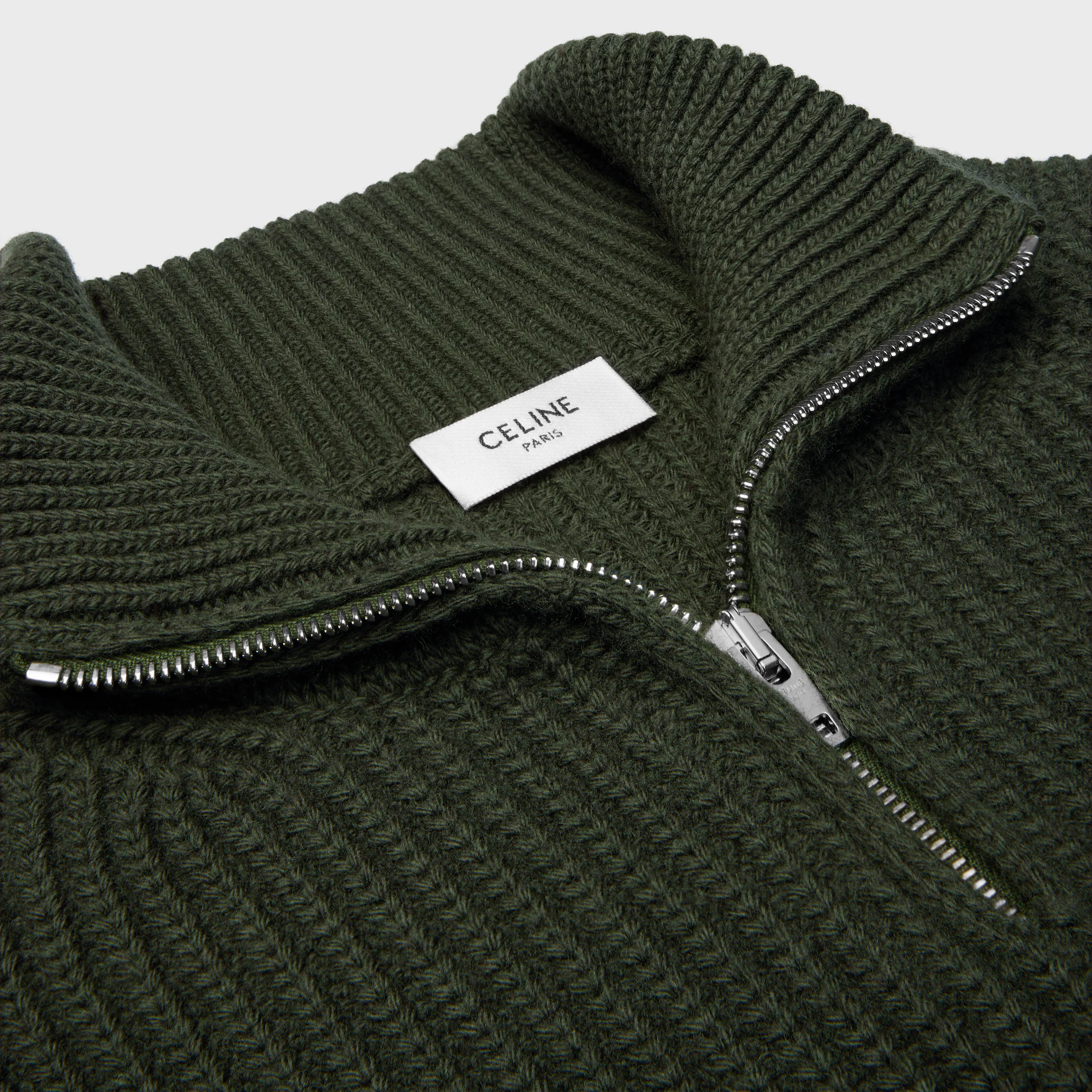 sudadera tipo camionero en lana con ribete