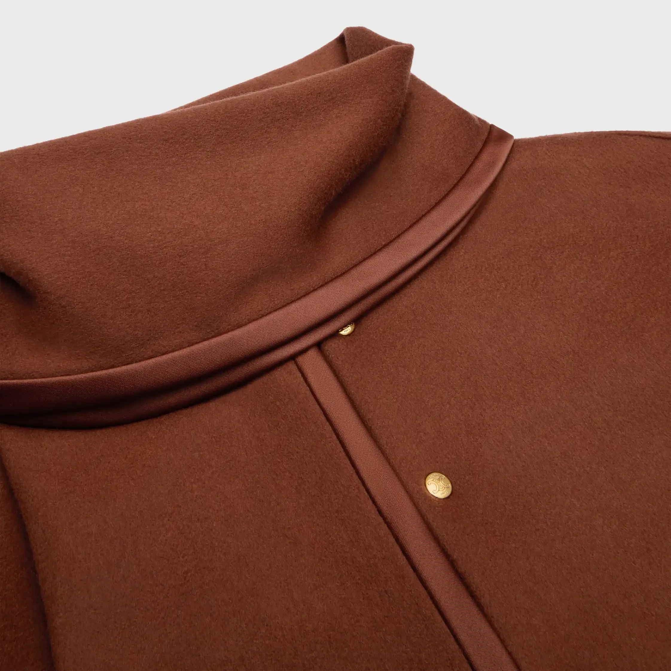 chaqueta con bufanda en tejido de lana