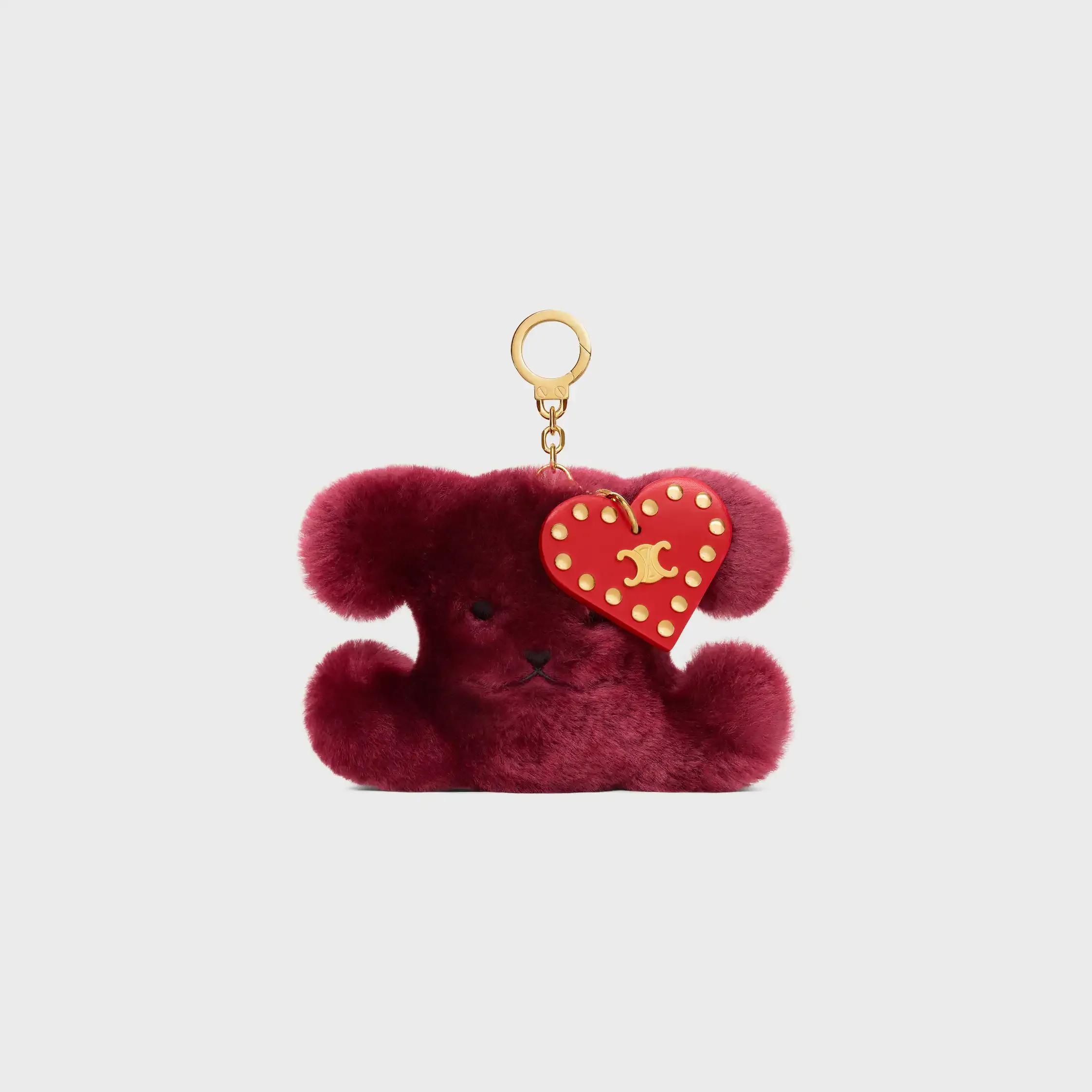 CHARM DE POM-POM TRIOMPHE EN VELLO Y CUERO DE TERNERA