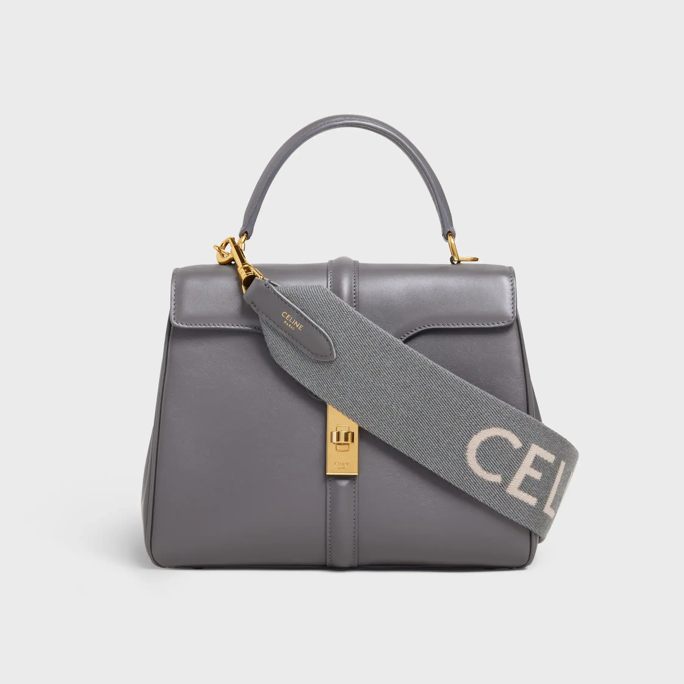 Correa corta de lana con jacquard Celine