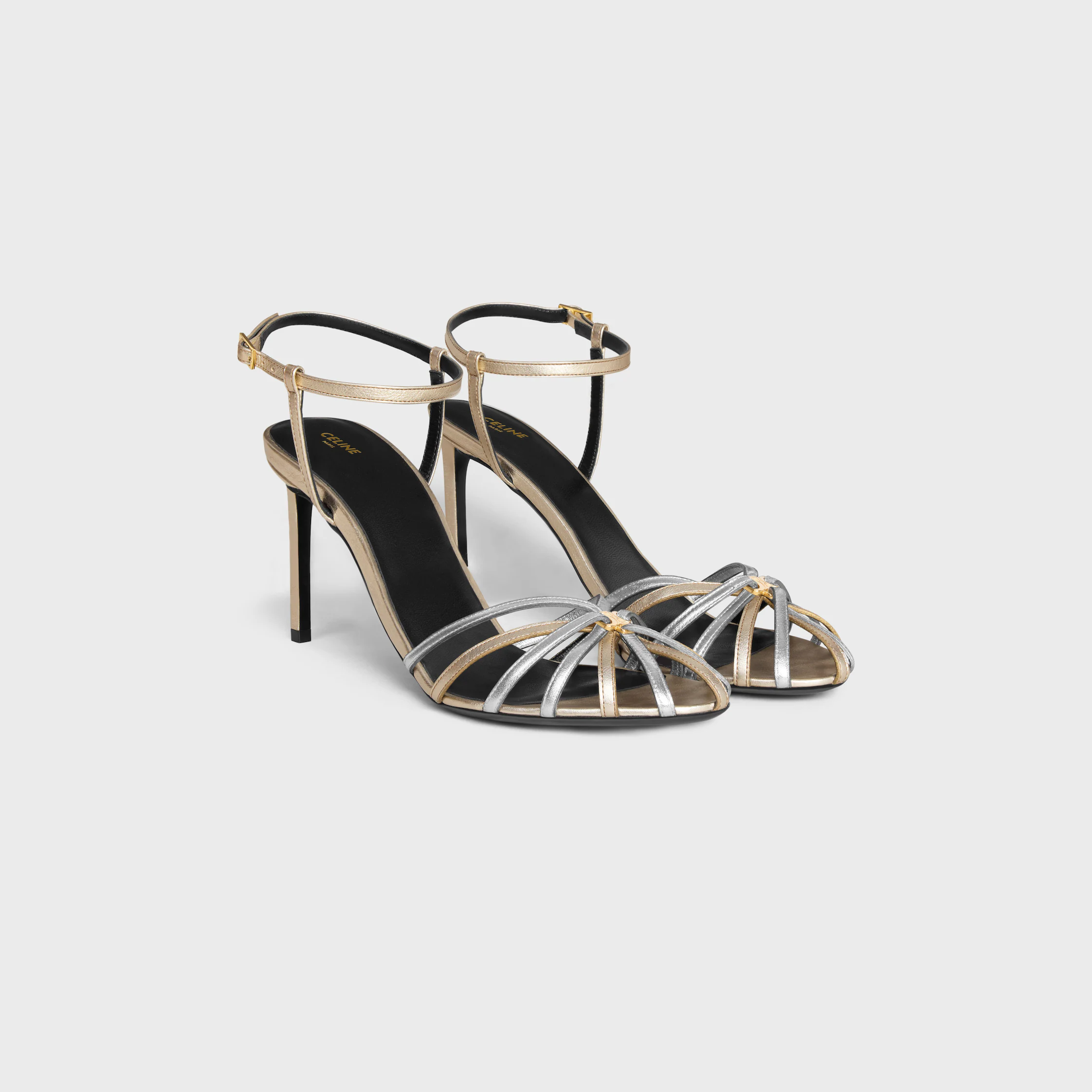 SANDAL TRIOMPHE EN CUERO DE TERNERA LAMINADO