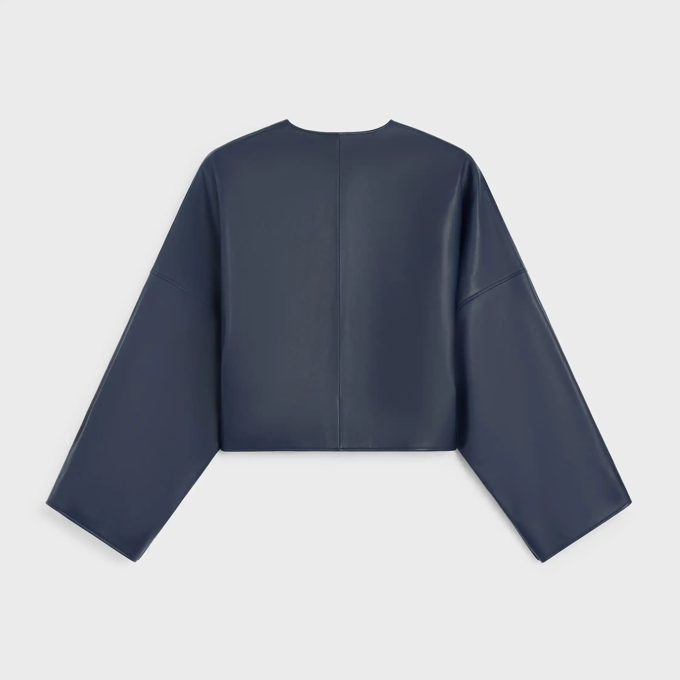 chaqueta de cardigan en piel de cordero