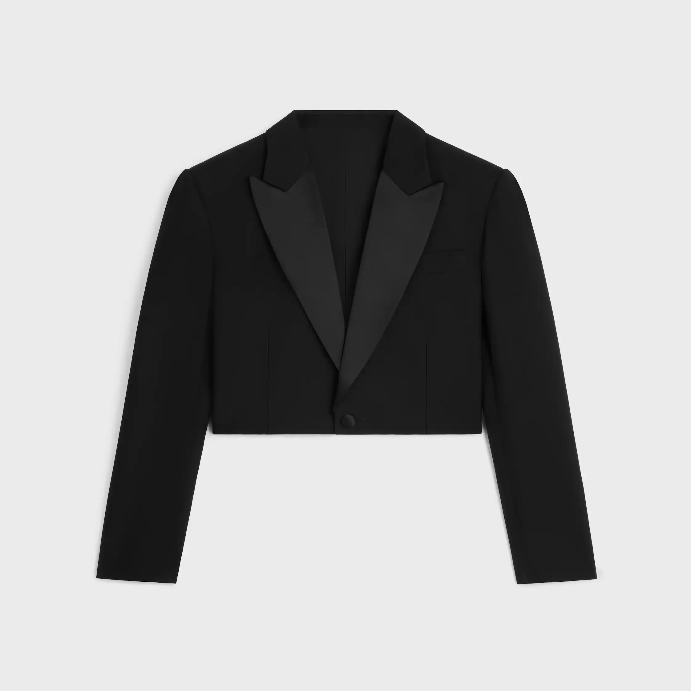 chaqueta spencer tux en lana gabardina