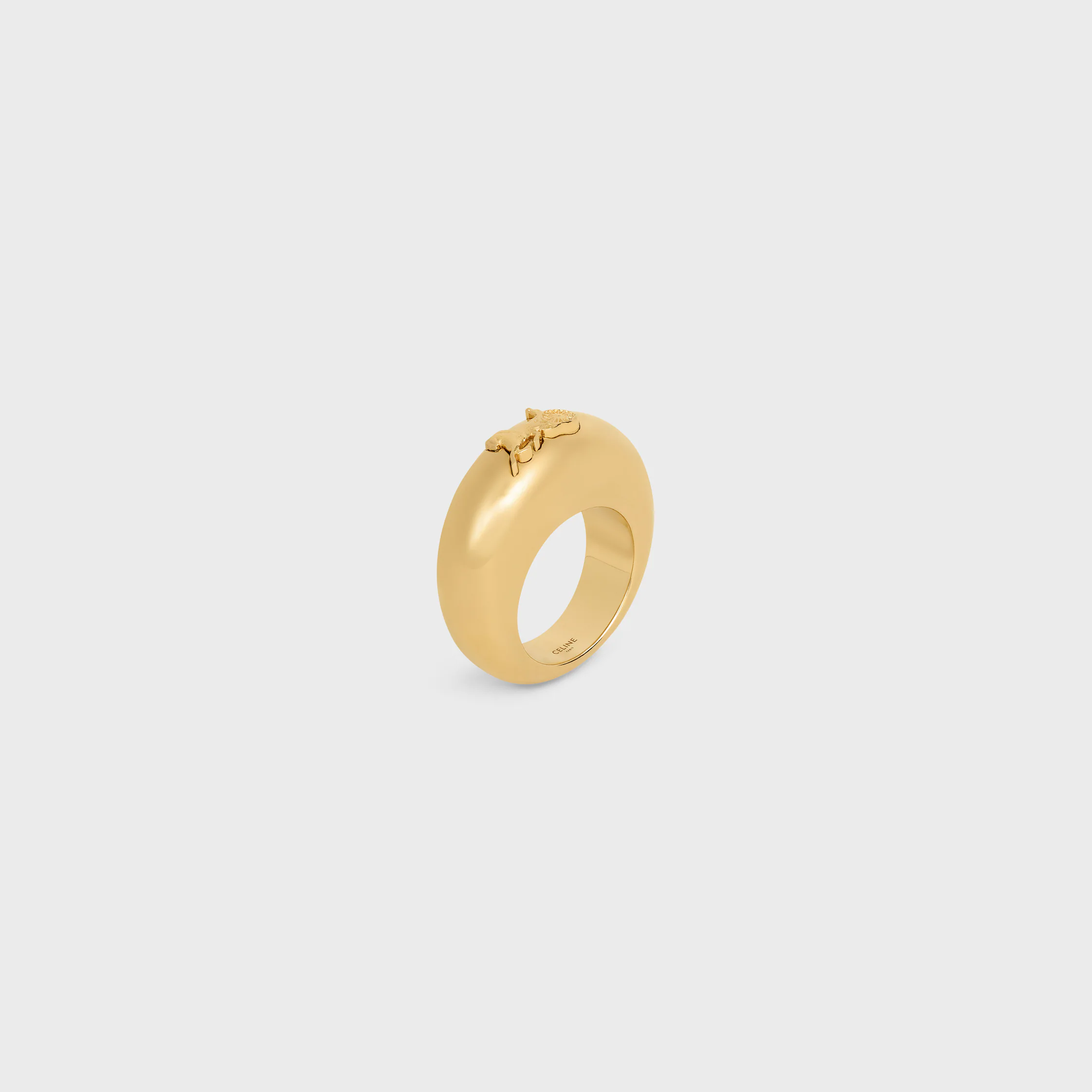 Anillo Celine Sulky en latón con acabado dorado