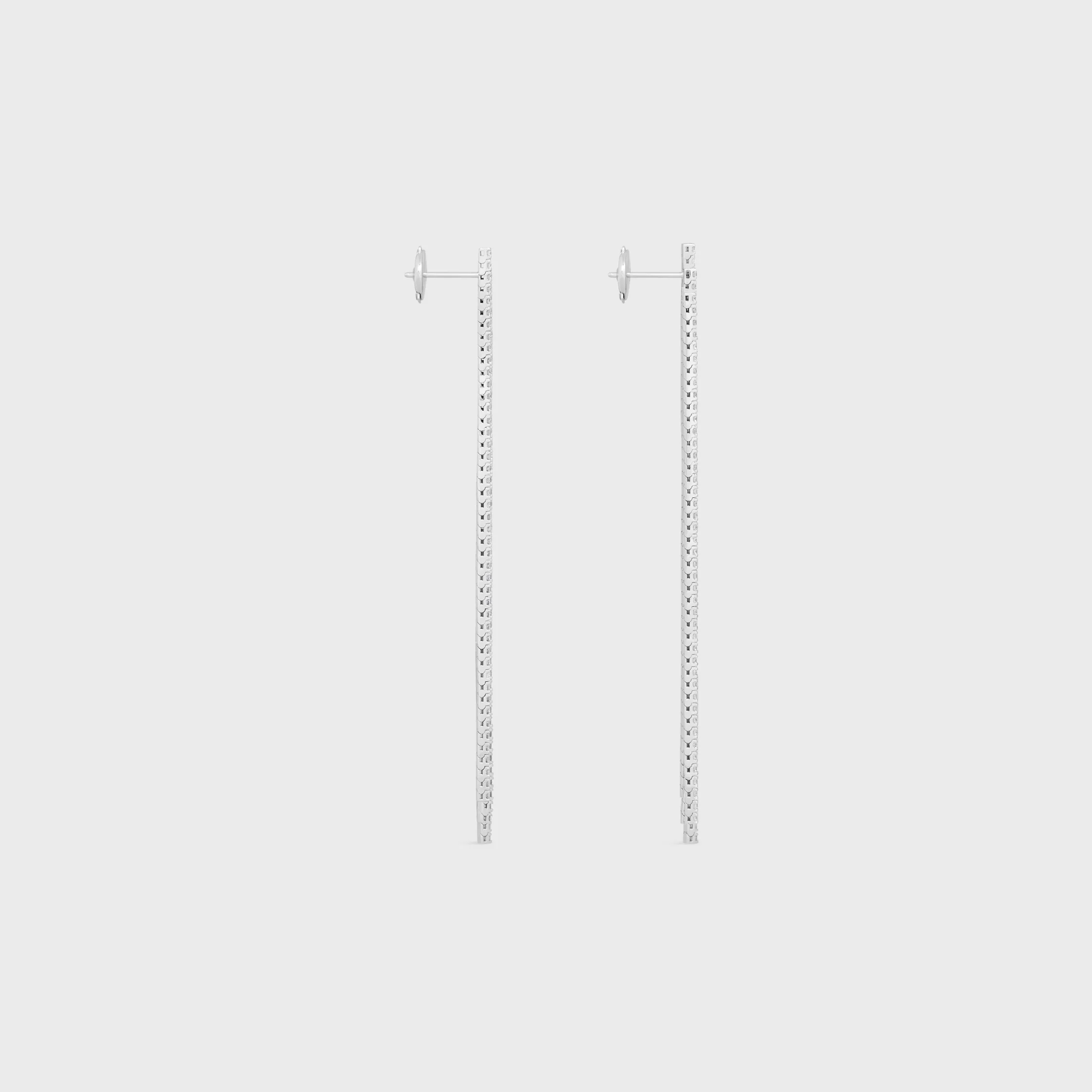 Aretes de Cóctel de Tenis en Oro Blanco y Diamantes