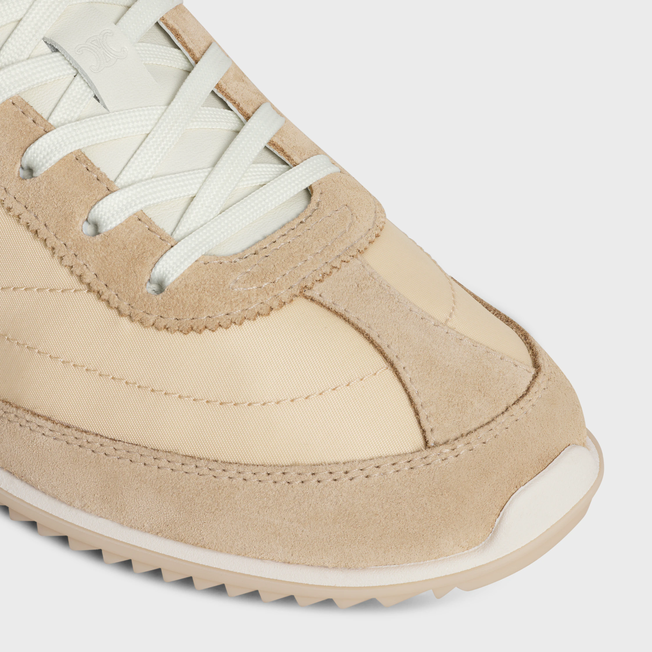 ZAPATILLA RACER EN NYLON, CUERO DE VACUNO Y CUERO DE VACUNO