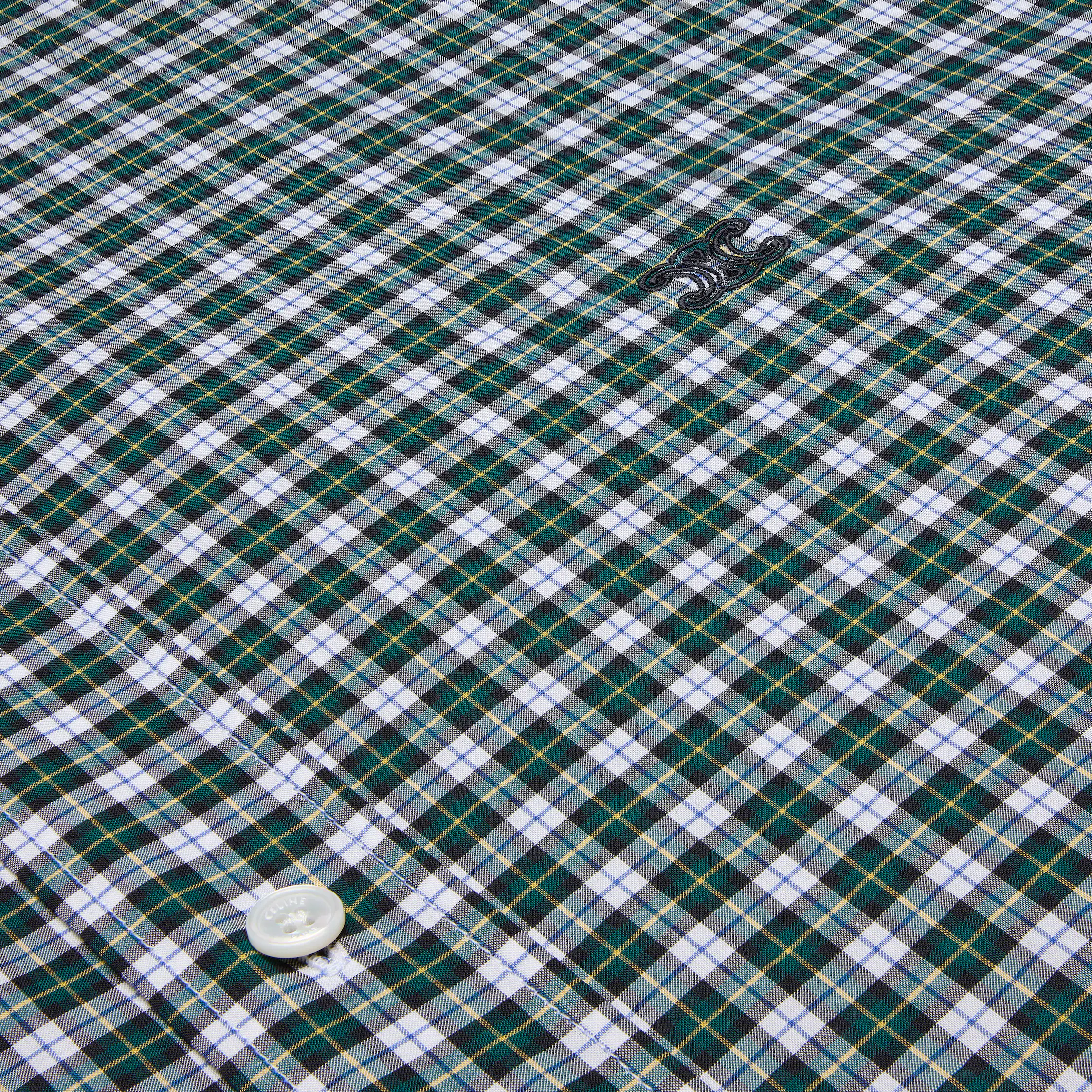 camisa en tela de algodón tartán